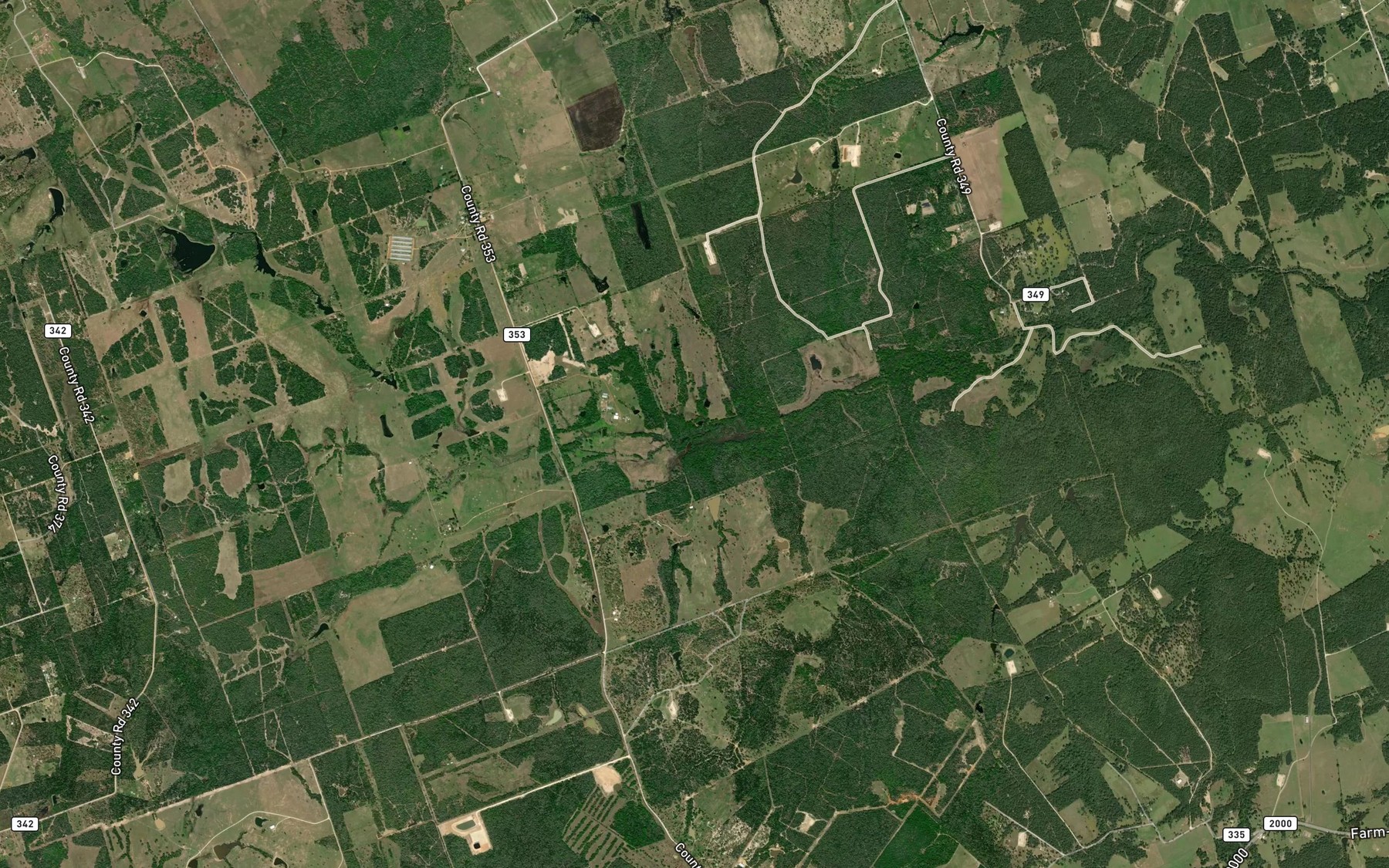 Satellite map of the Smith Branch