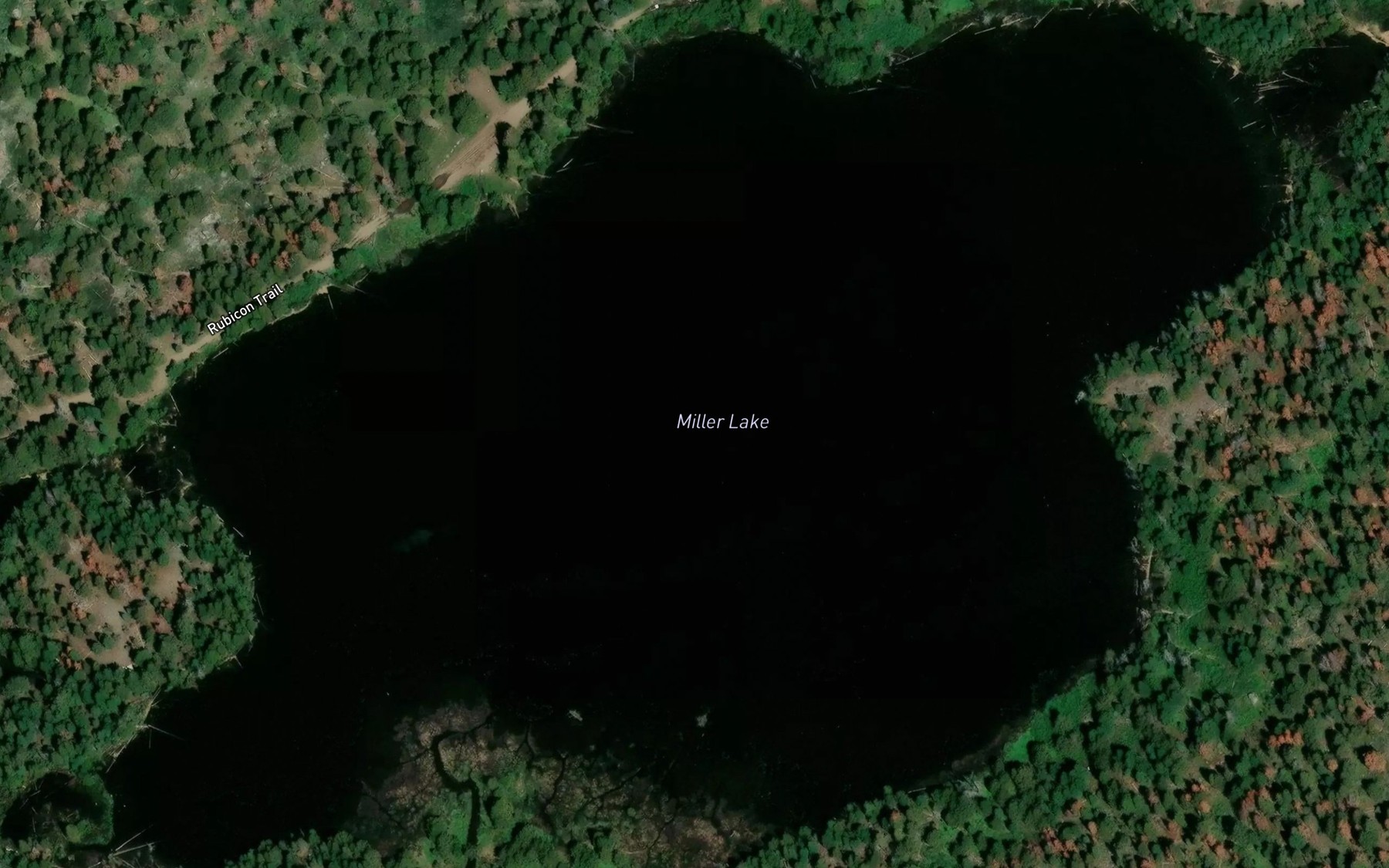 Satellite map of the Miller Lake