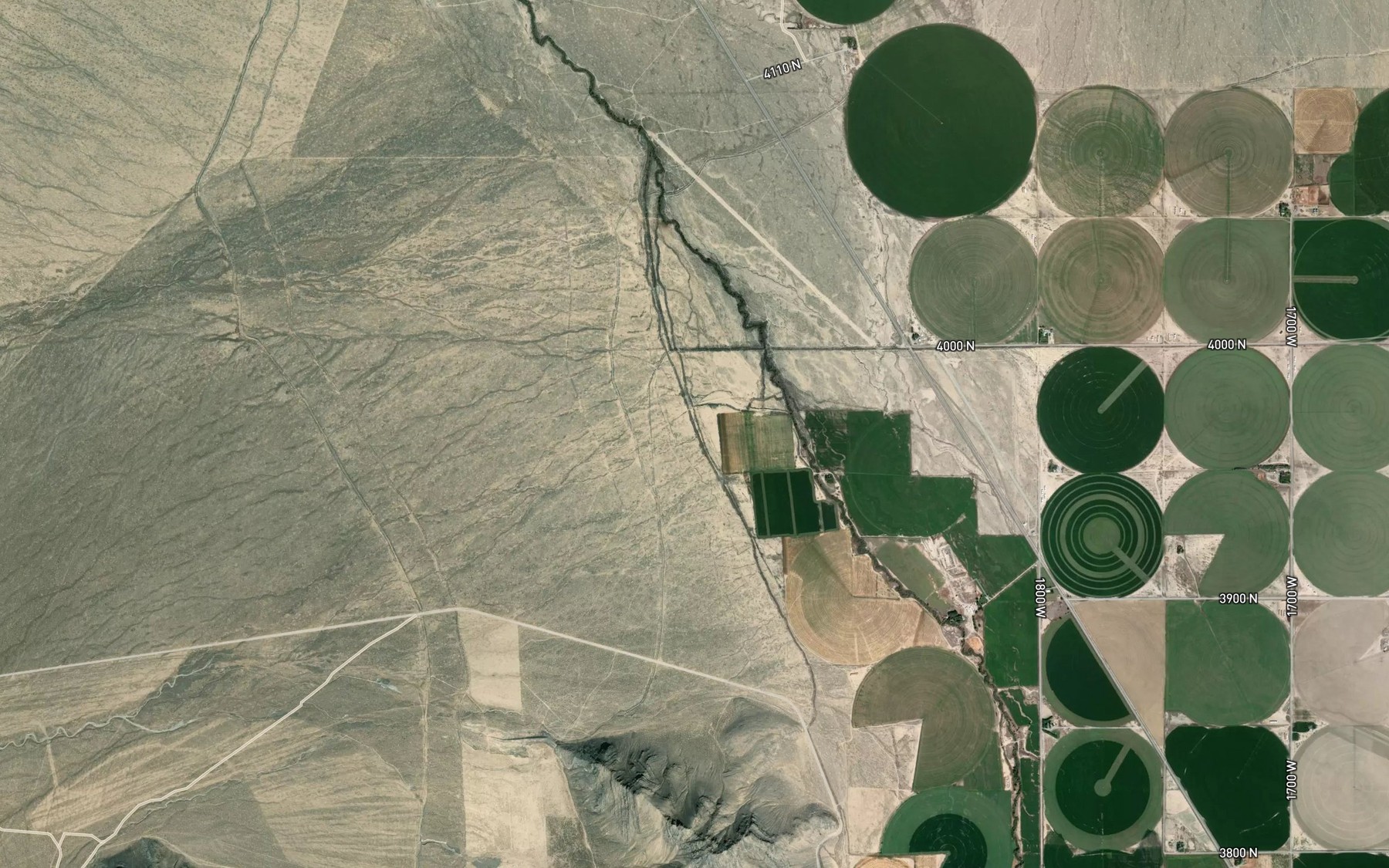 Satellite map of the Hurst Creek