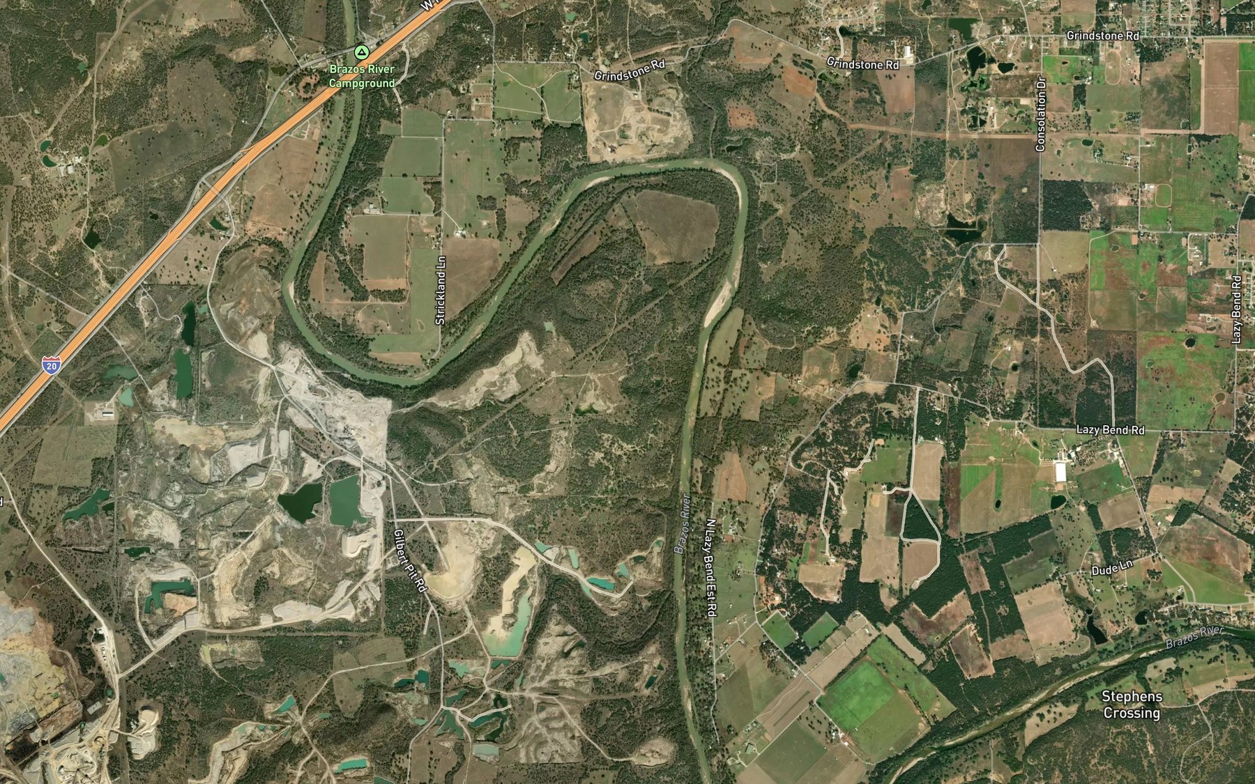 Satellite map of the Jones Springs