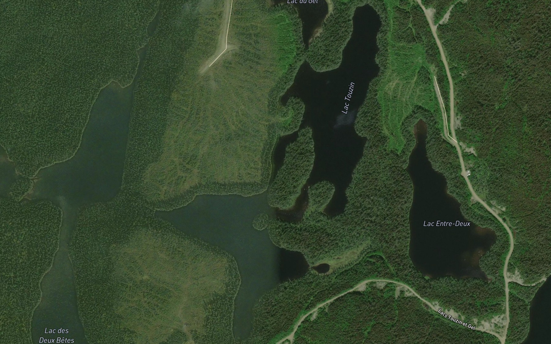 Satellite map of the Lac Touzin