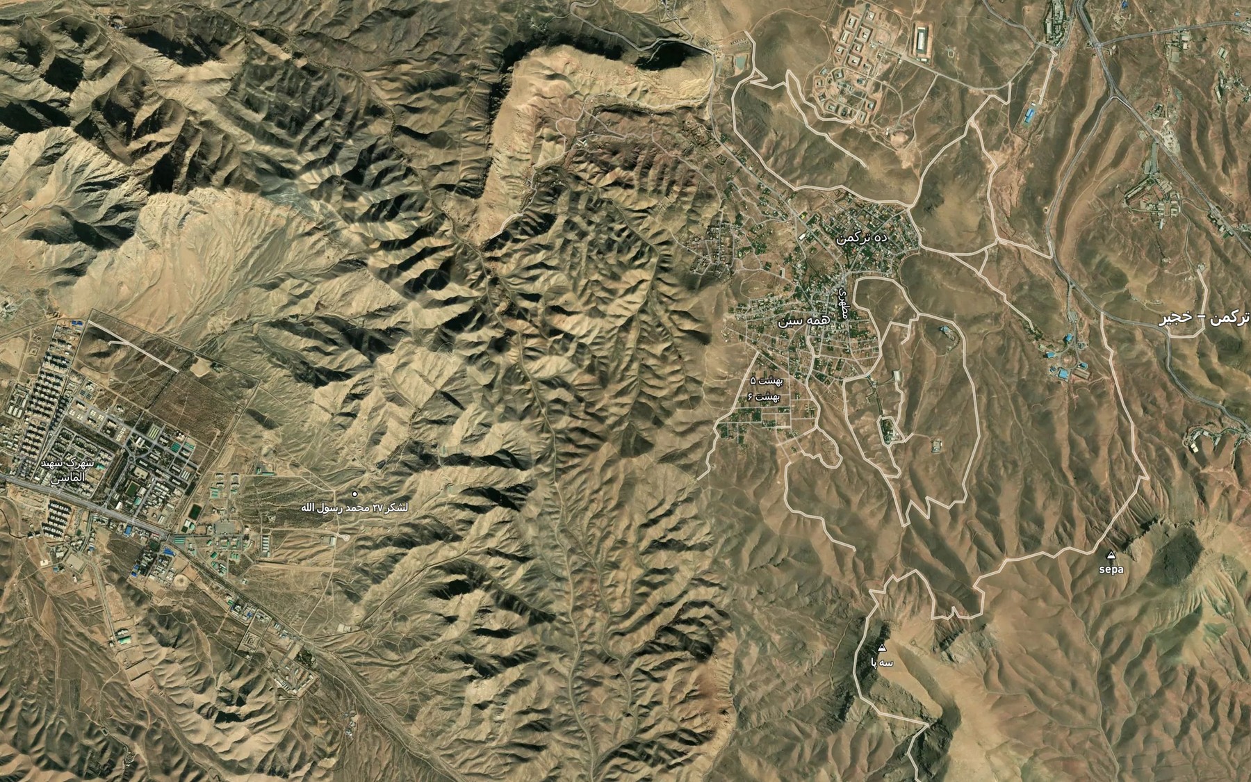 Satellite map of the Dowqur Cheshmeh