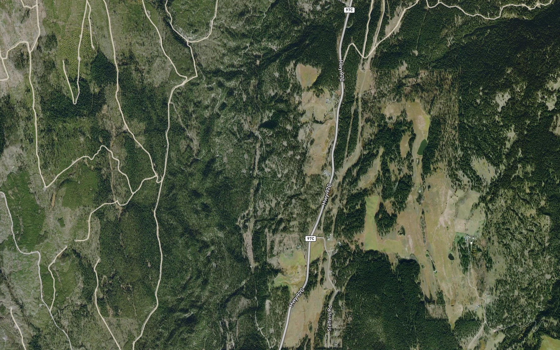Satellite map of the Broom Creek