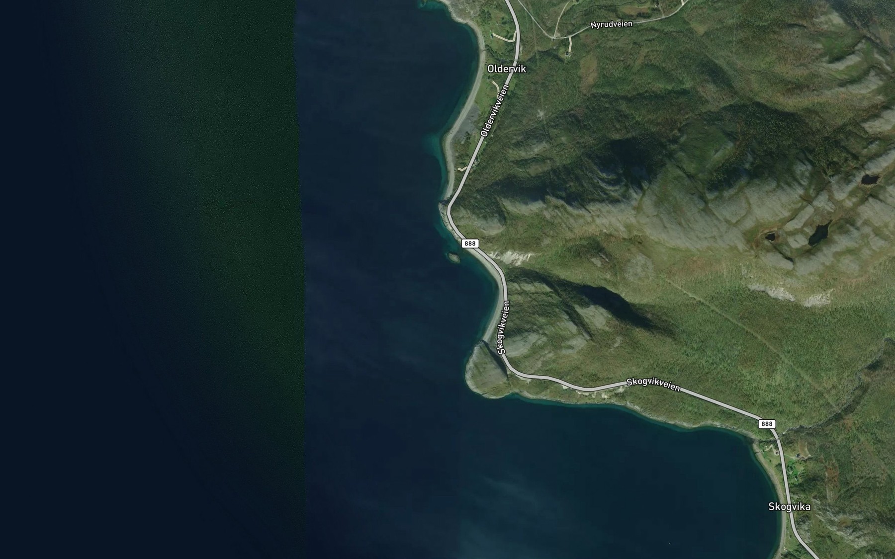 Satellite map of the Auskarnesbukta