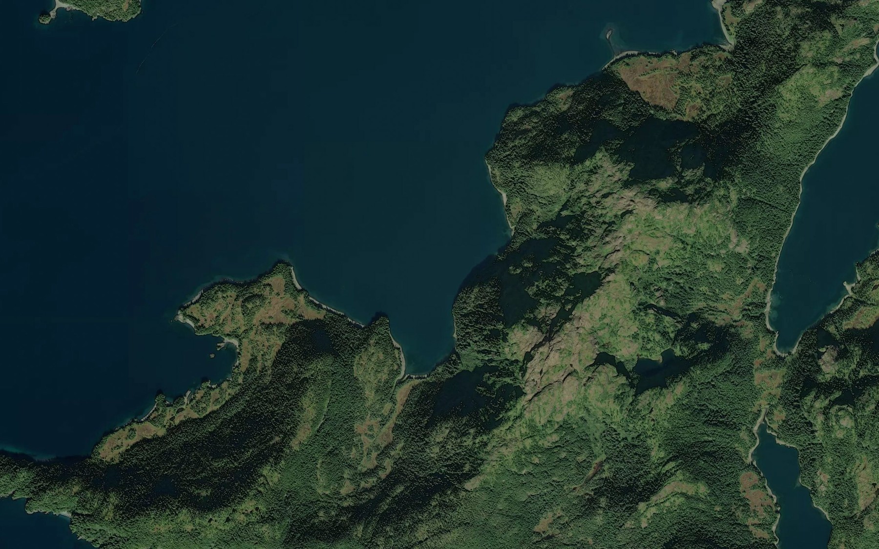 Satellite map of the Campbell Bay
