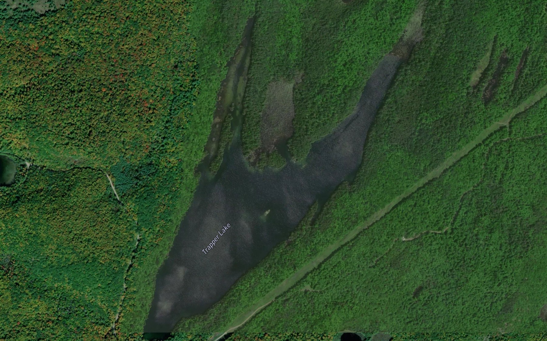 Satellite map of the Trapper Lake