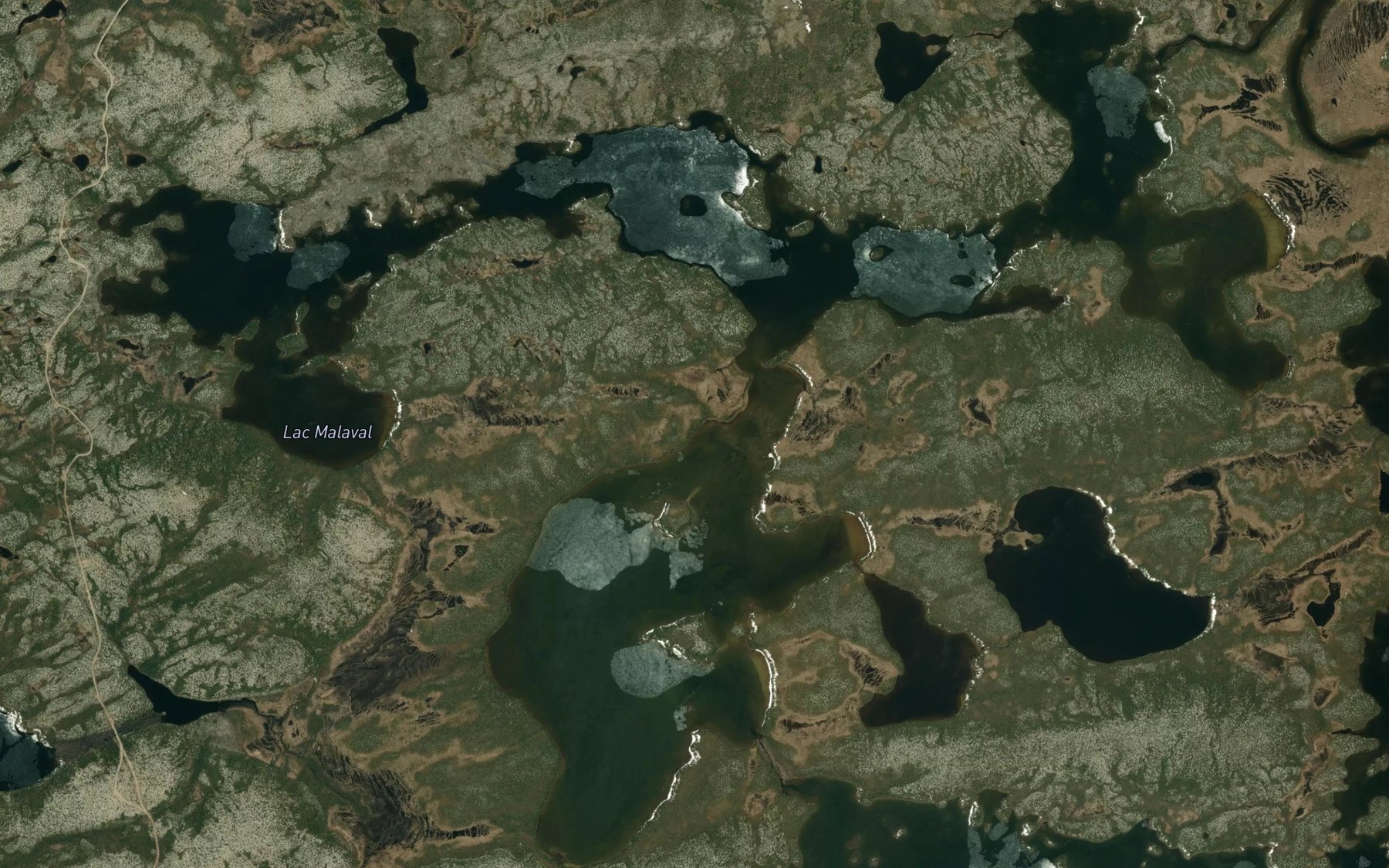Satellite map of the Lac Malaval