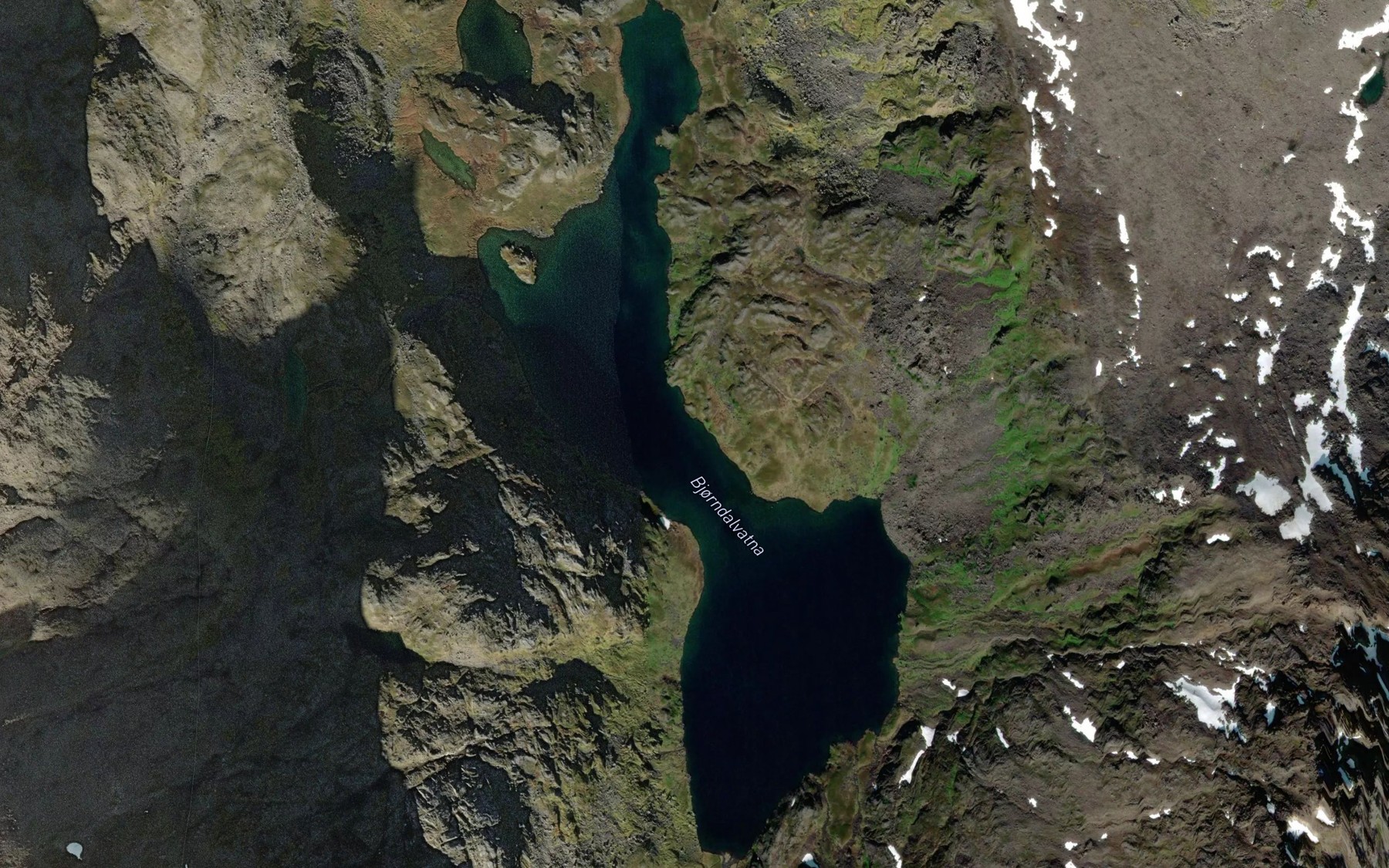 Satellite map of the Bjorndalvatna