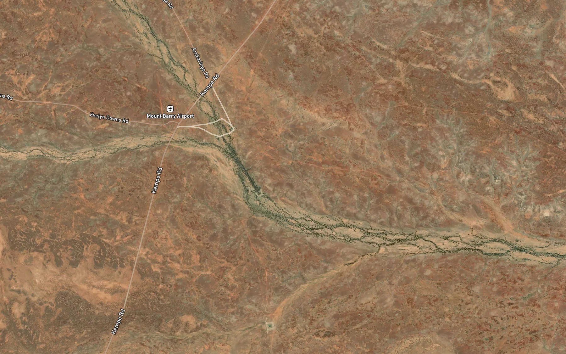 Satellite map of the Nilkinina Creek