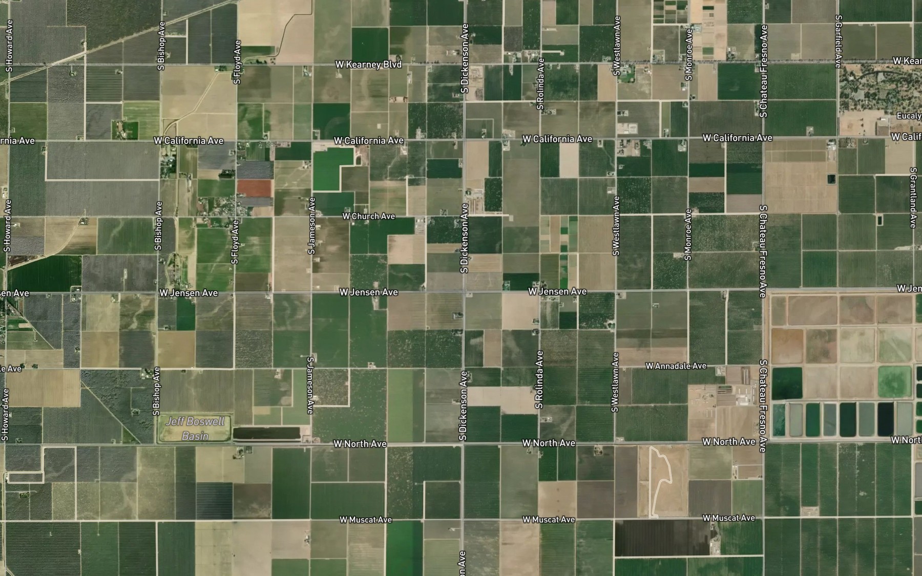 Satellite map of the West Rolinda Ditch