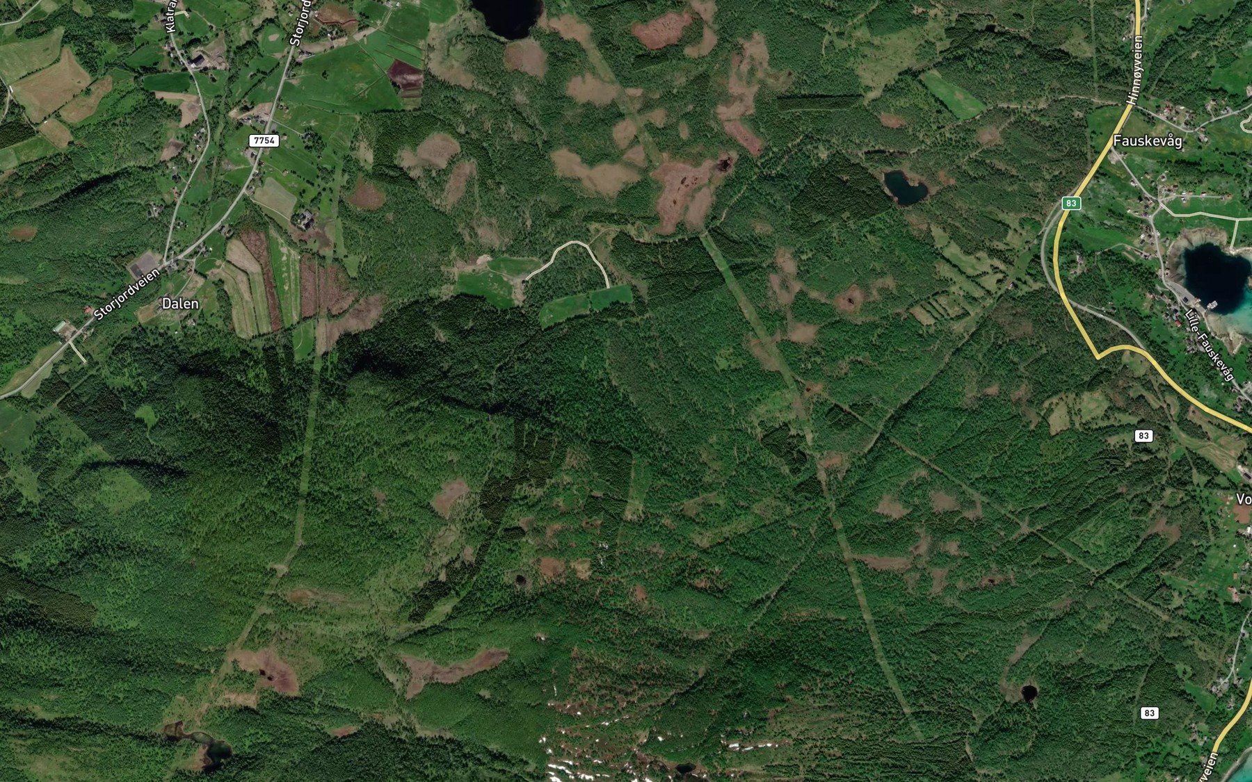 Satellite map of the Grisebekken