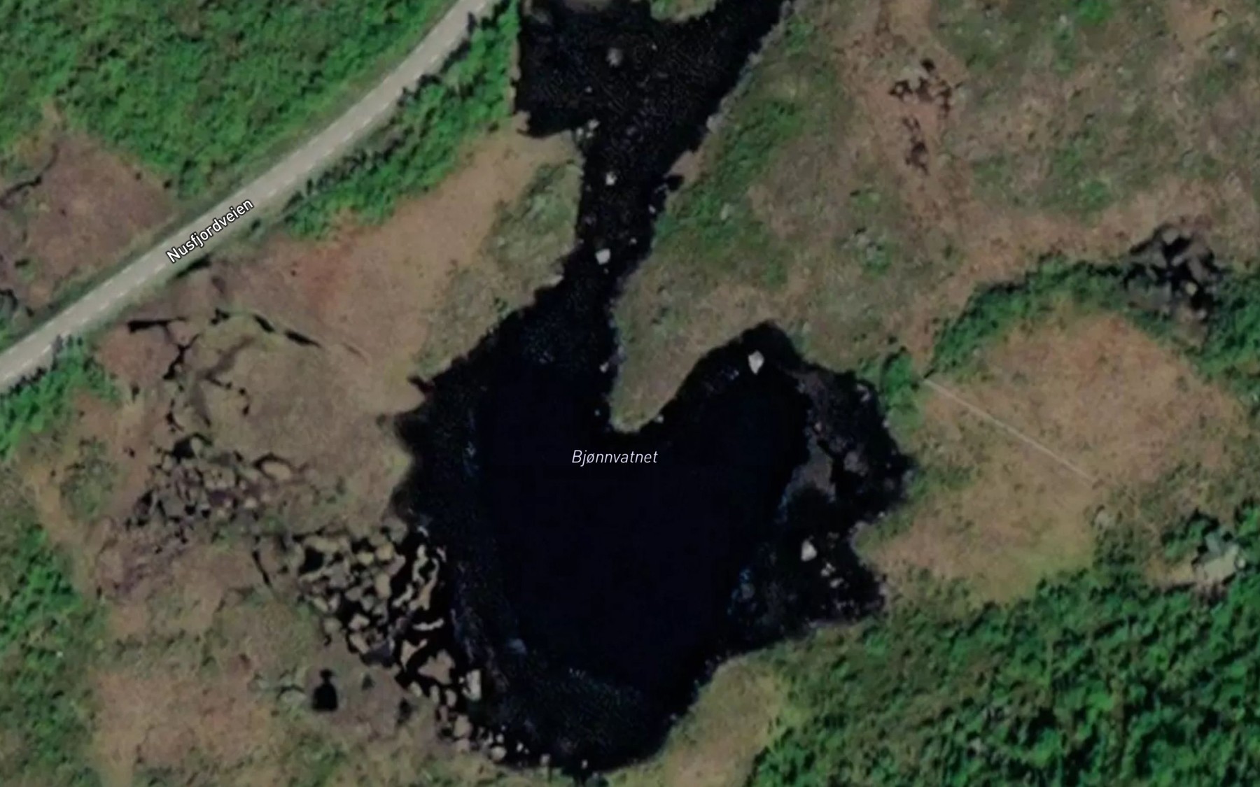 Satellite map of the Bjornvatnet