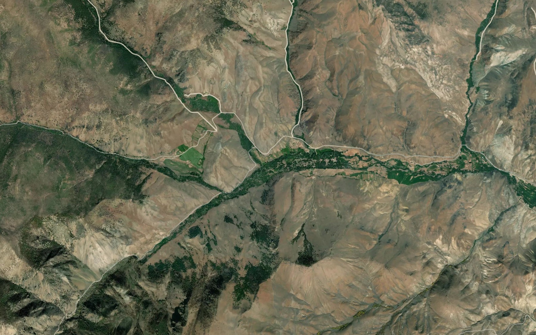 Satellite map of the White Valley Creek