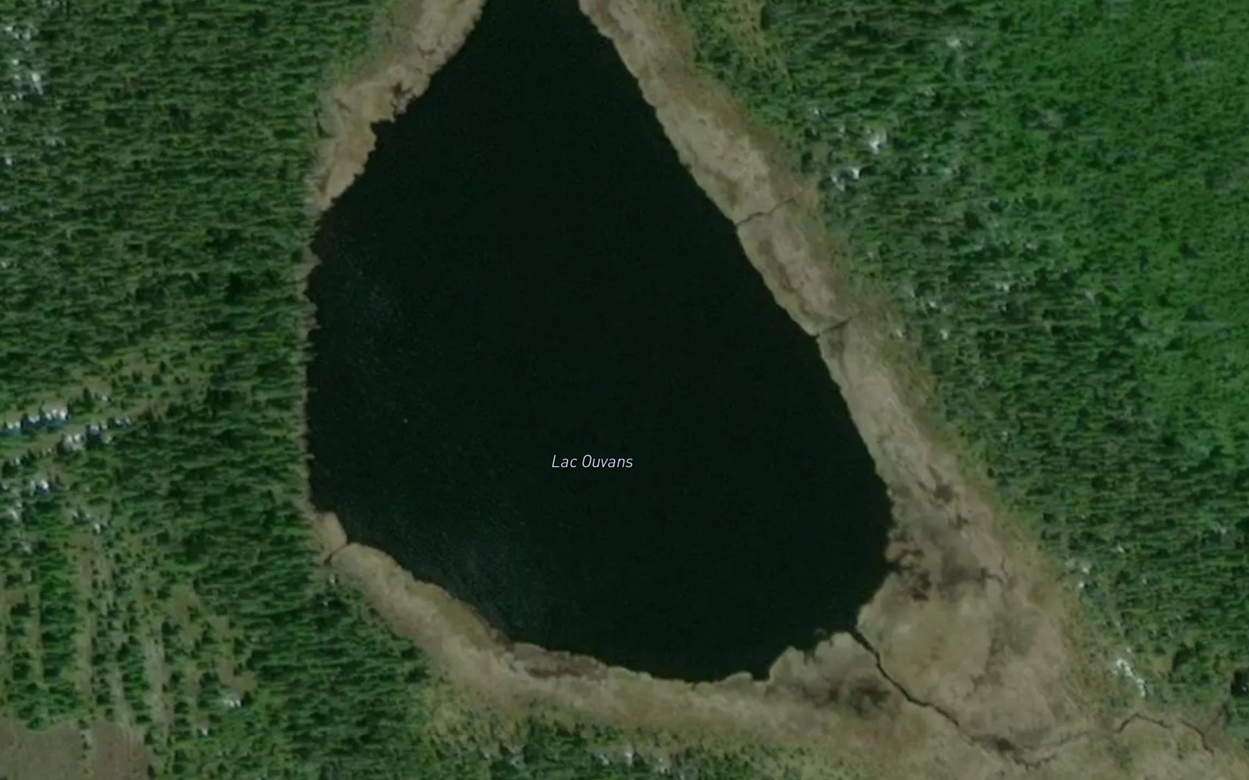 Satellite map of the Lac Ouvans