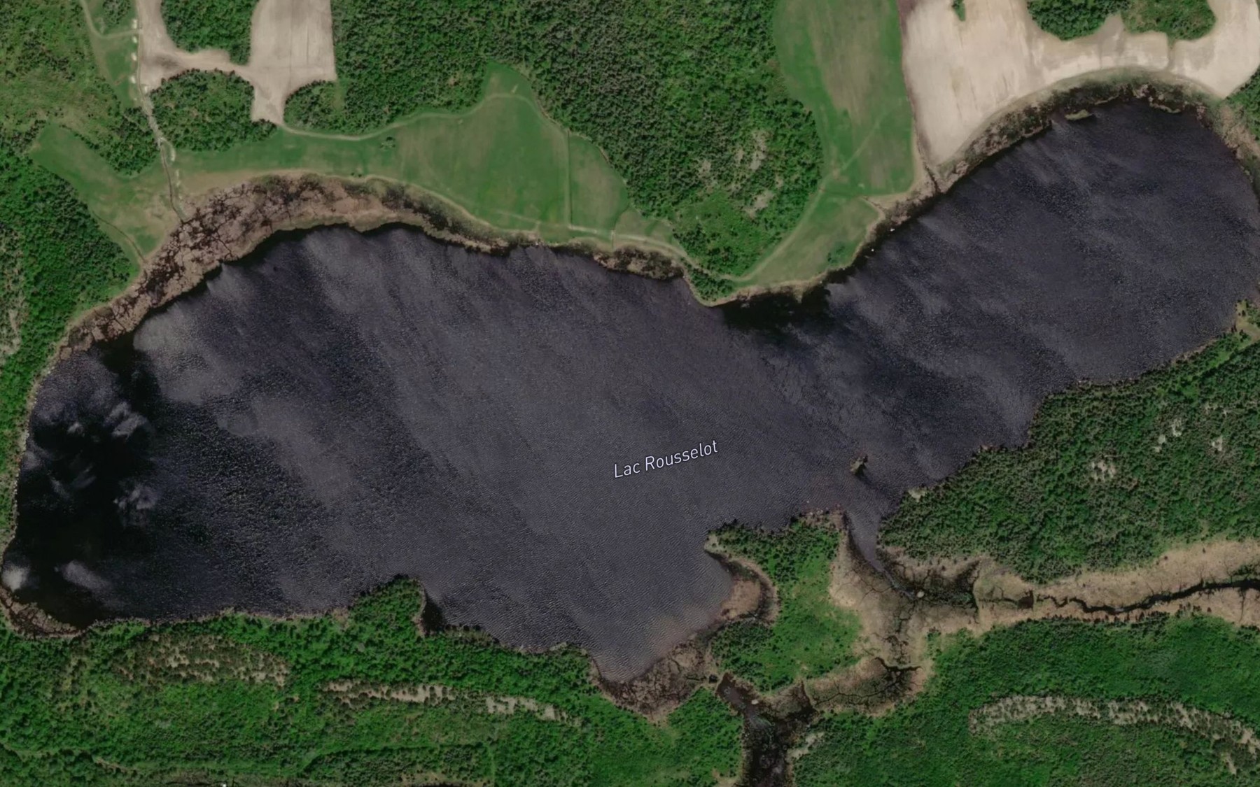 Satellite map of the Lac Rousselot