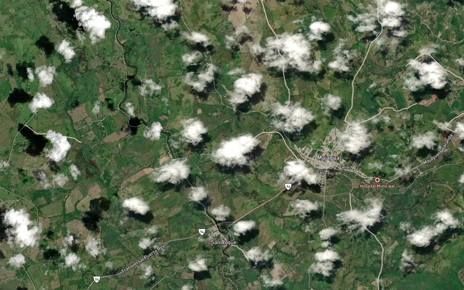 Satellite map of the Cano Barbara