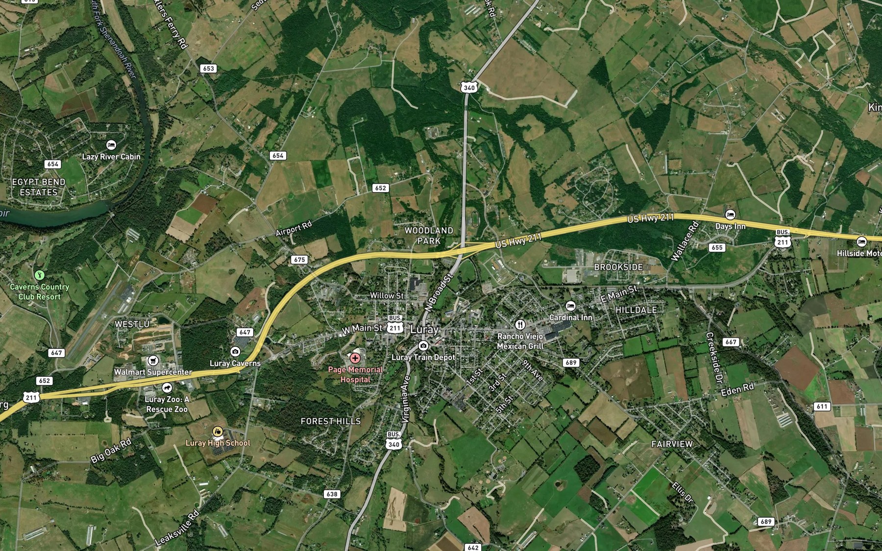 Satellite map of the Spot 2