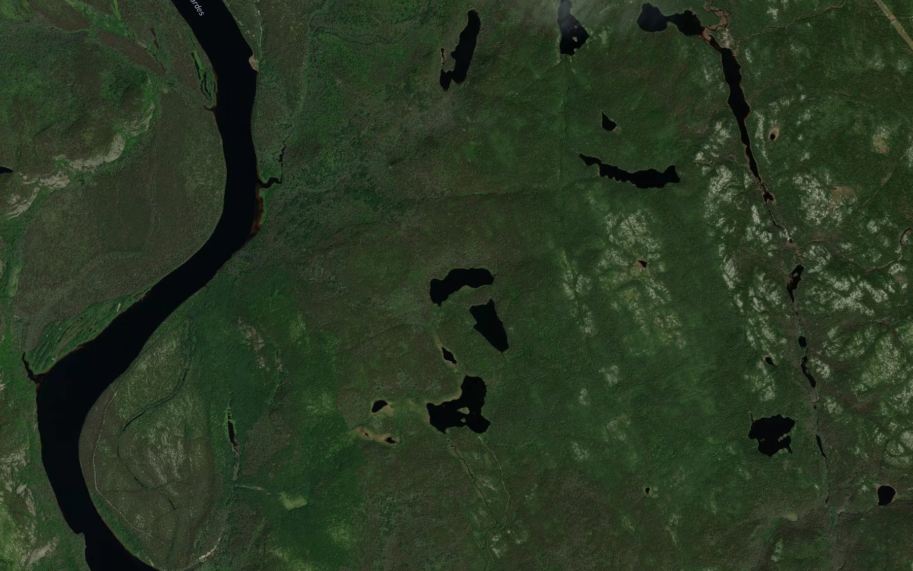 Satellite map of the Lac Dionne