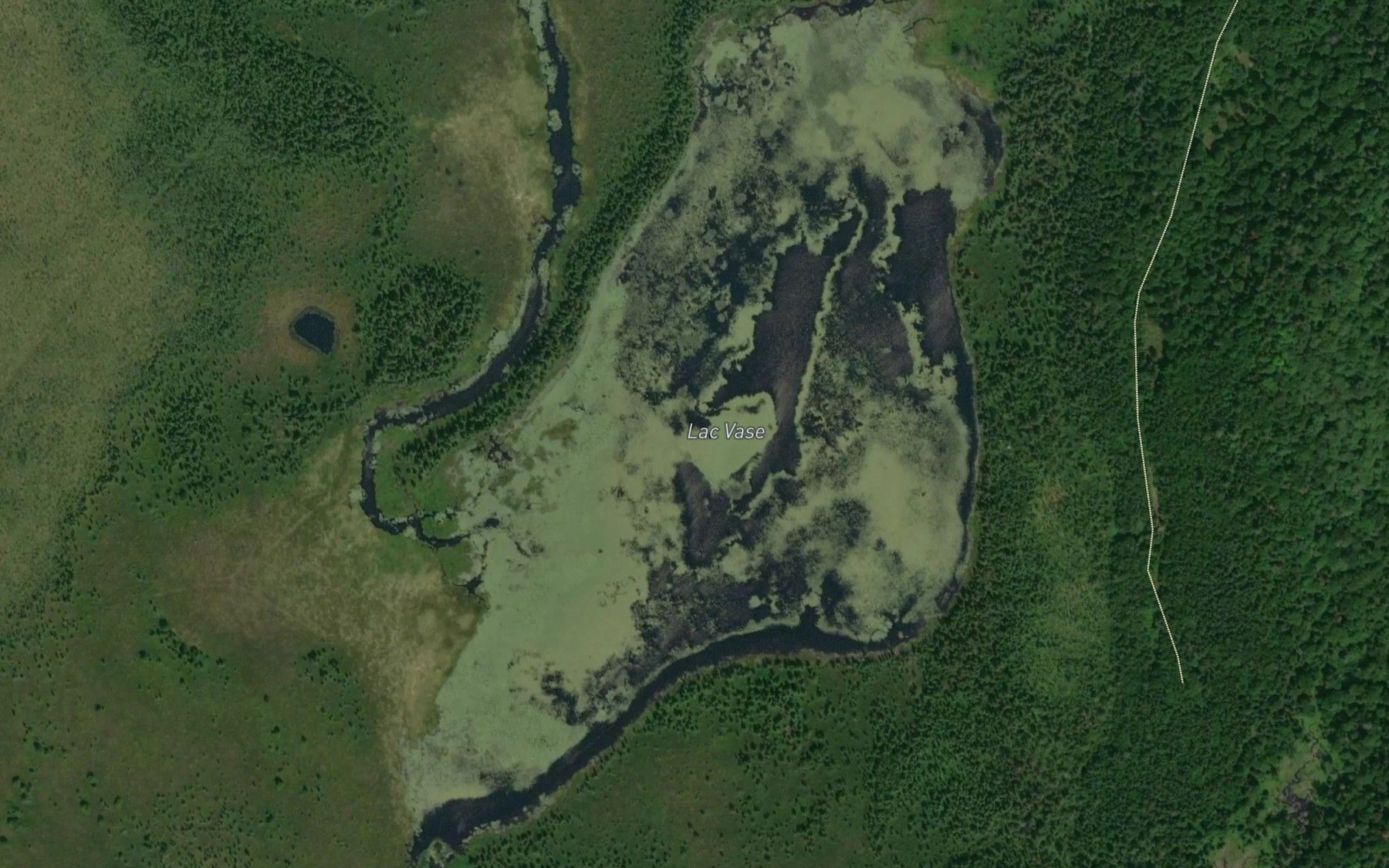Satellite map of the Lac Vase