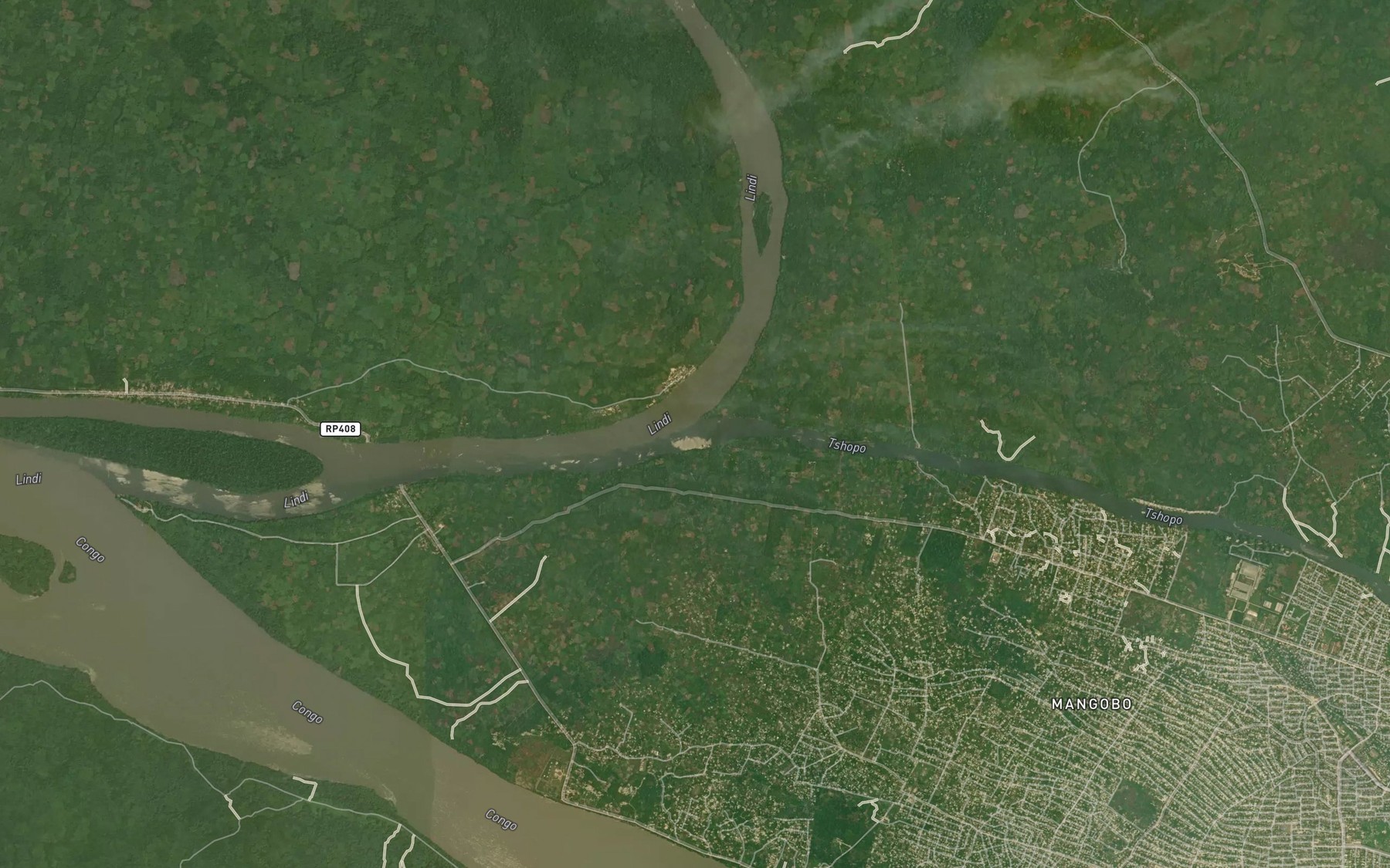 Satellite map of the Tshopo