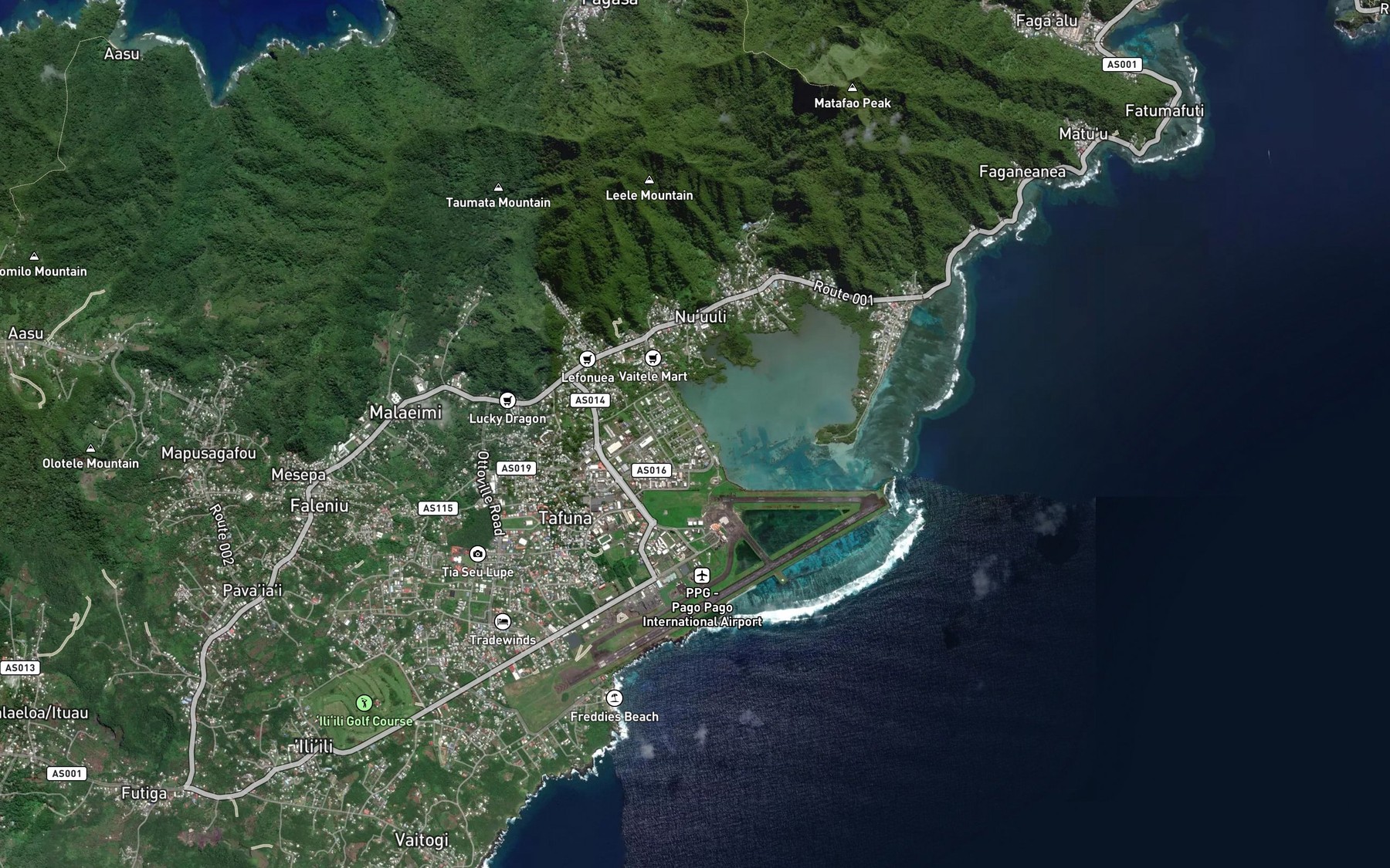 Satellite map of the Sauino Stream