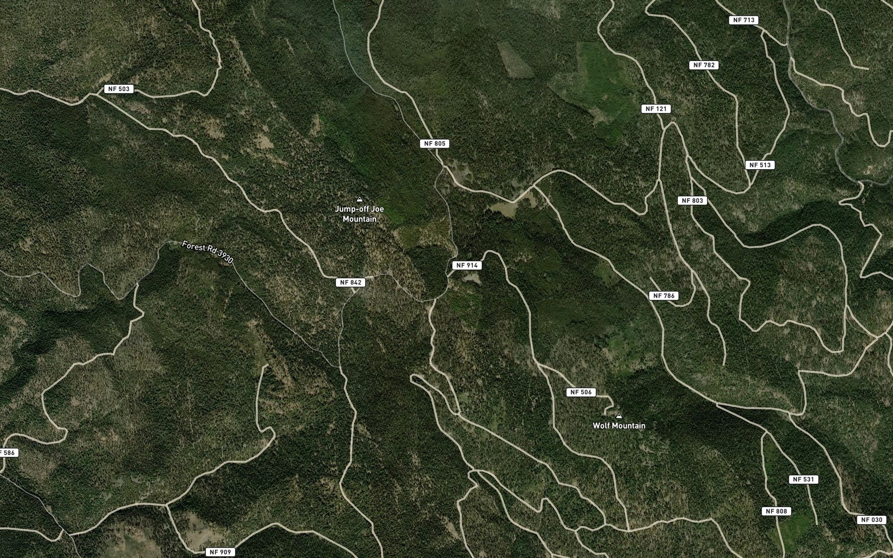 Satellite map of the Ewing Spring