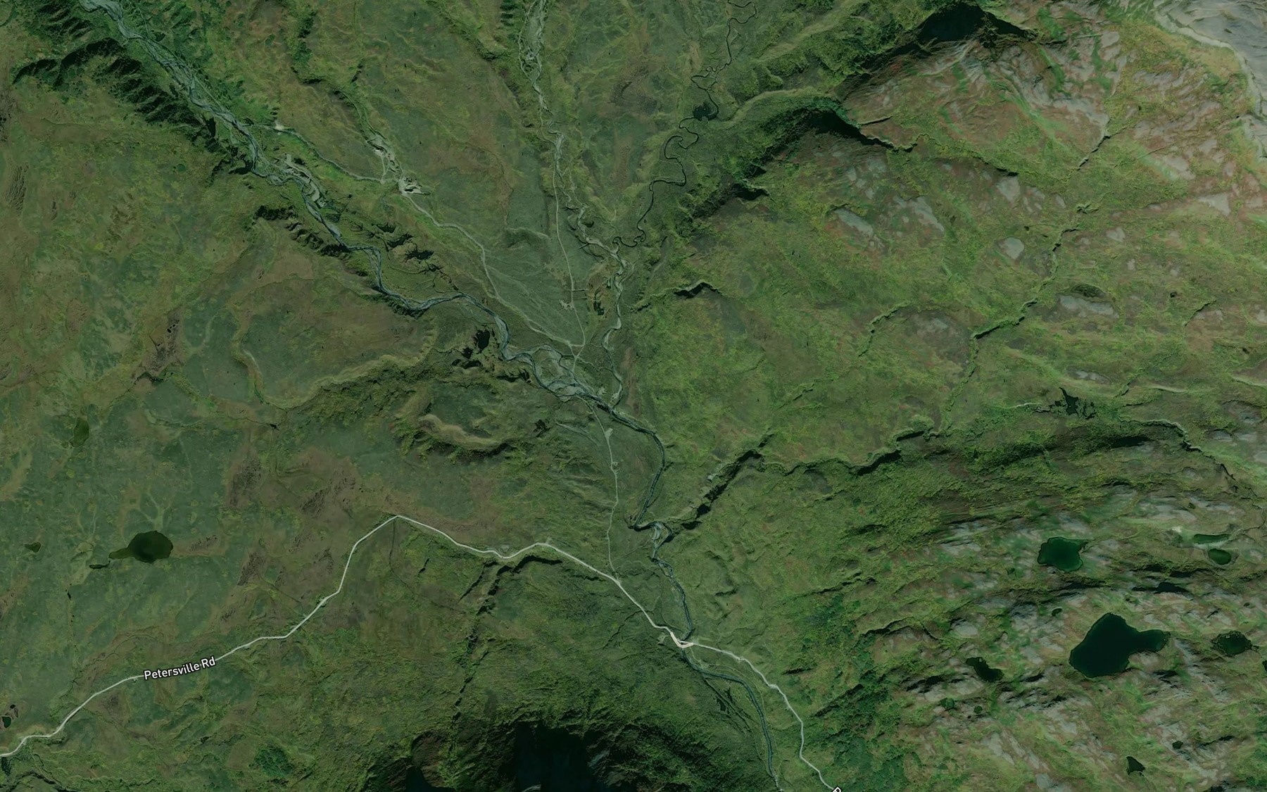 Satellite map of the Cottonwood Creek