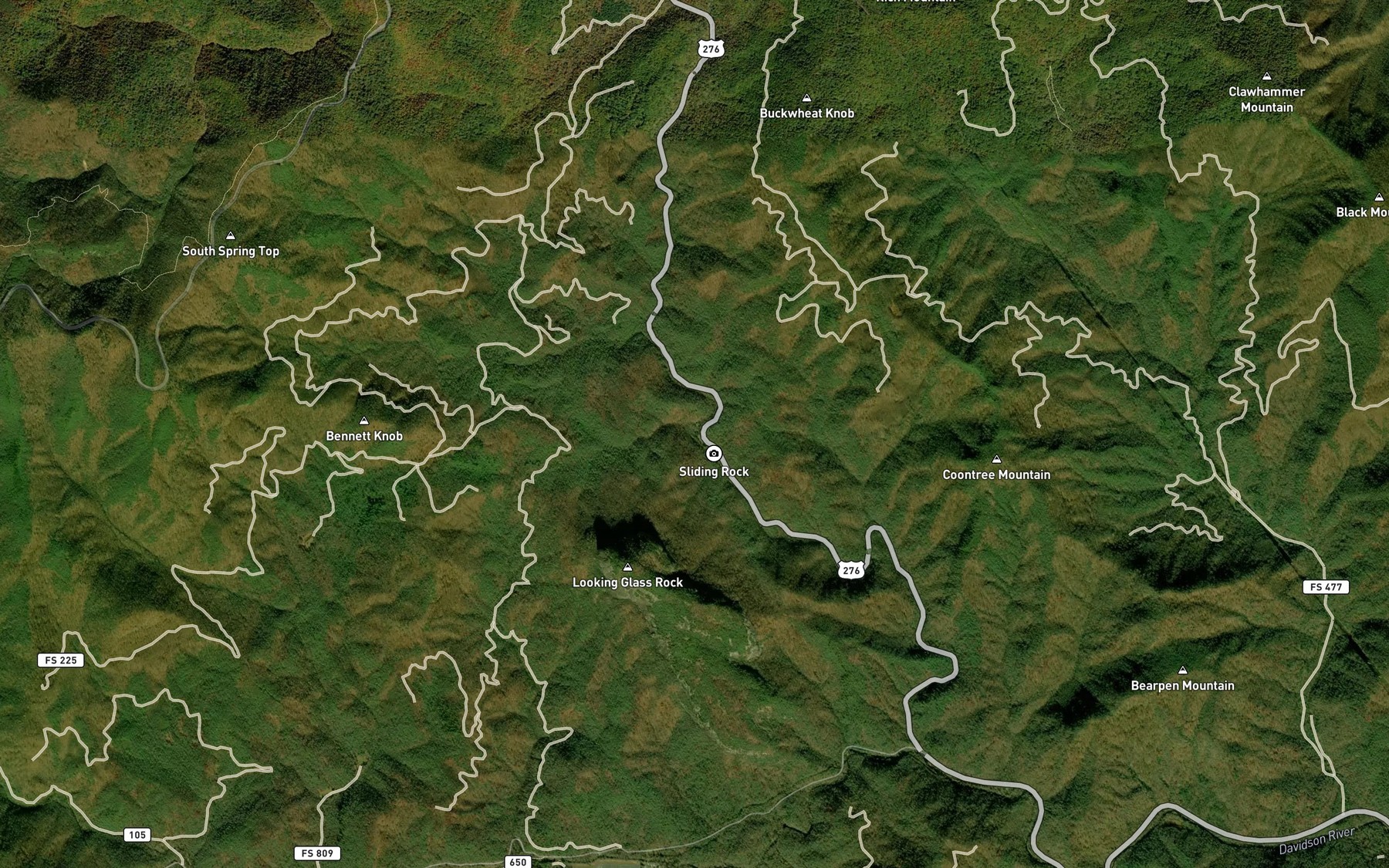 Satellite map of the Gumstand Branch