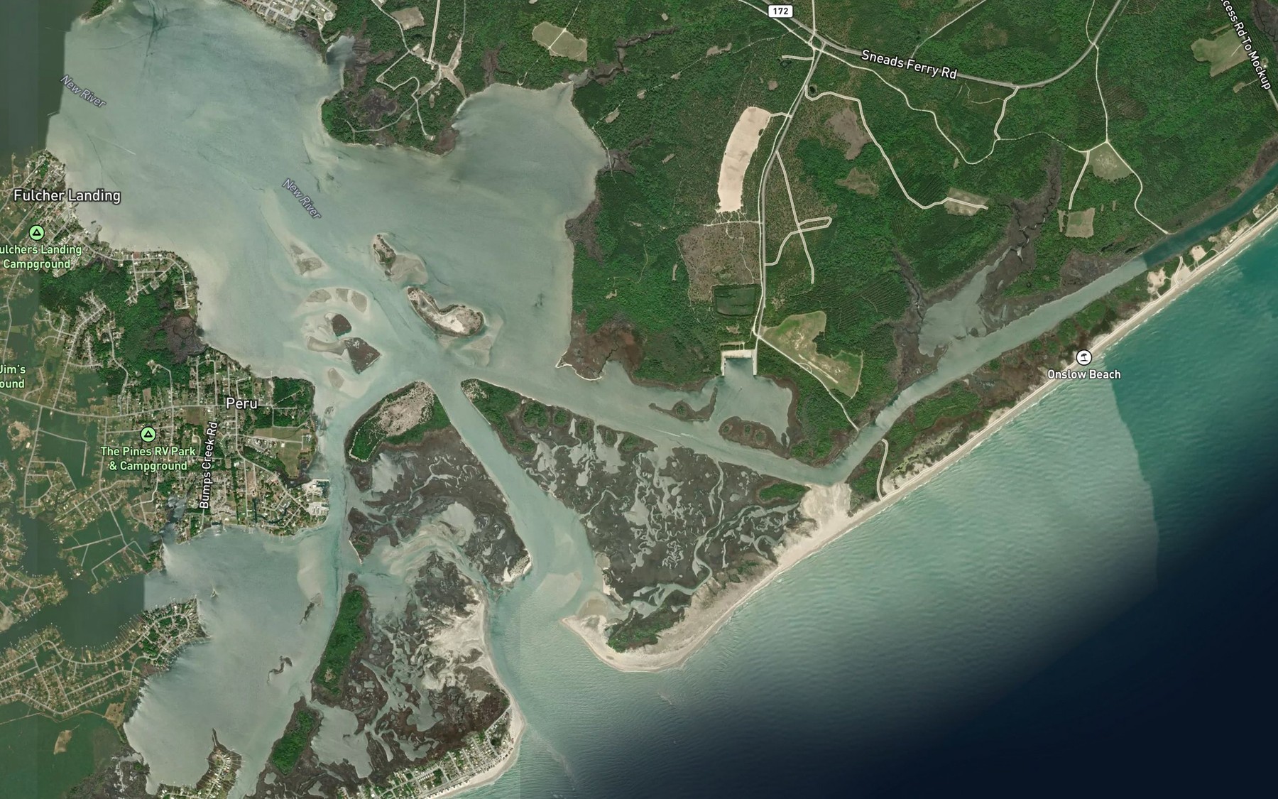 Satellite map of the Howard Bay