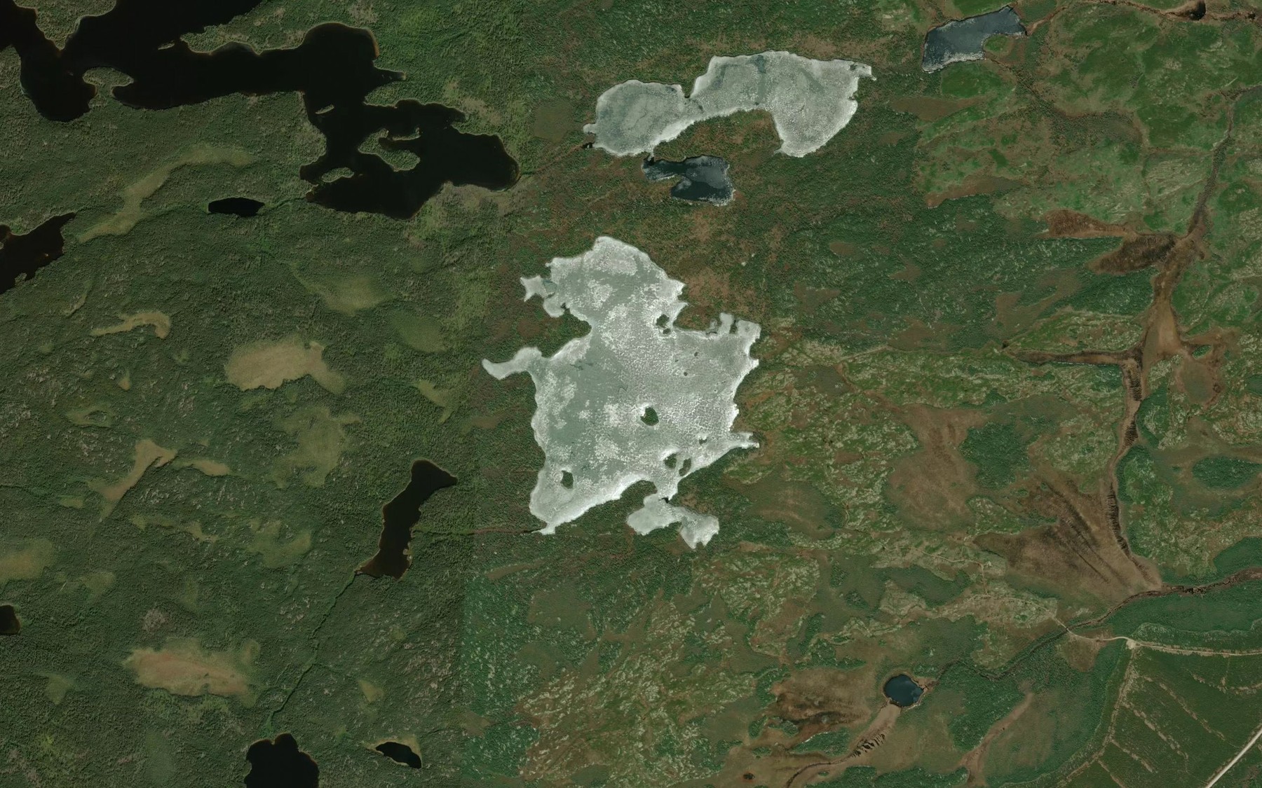 Satellite map of the Reigate Lake