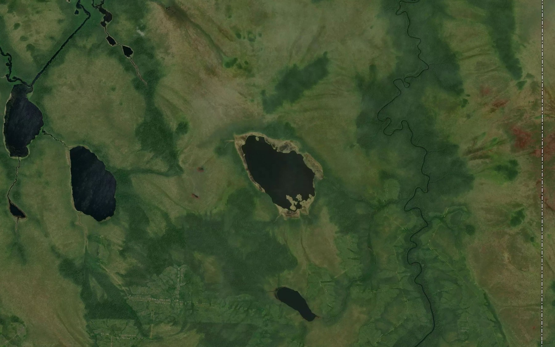 Satellite map of the Poulos Lake