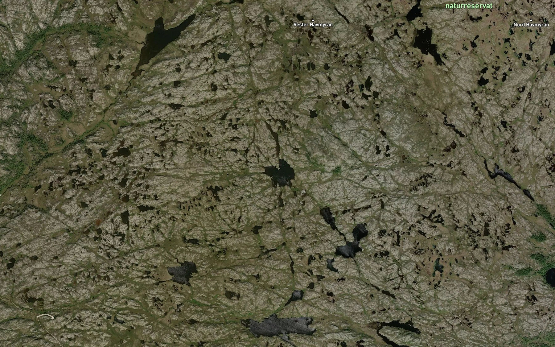 Satellite map of the Ytre Lebergvatnet