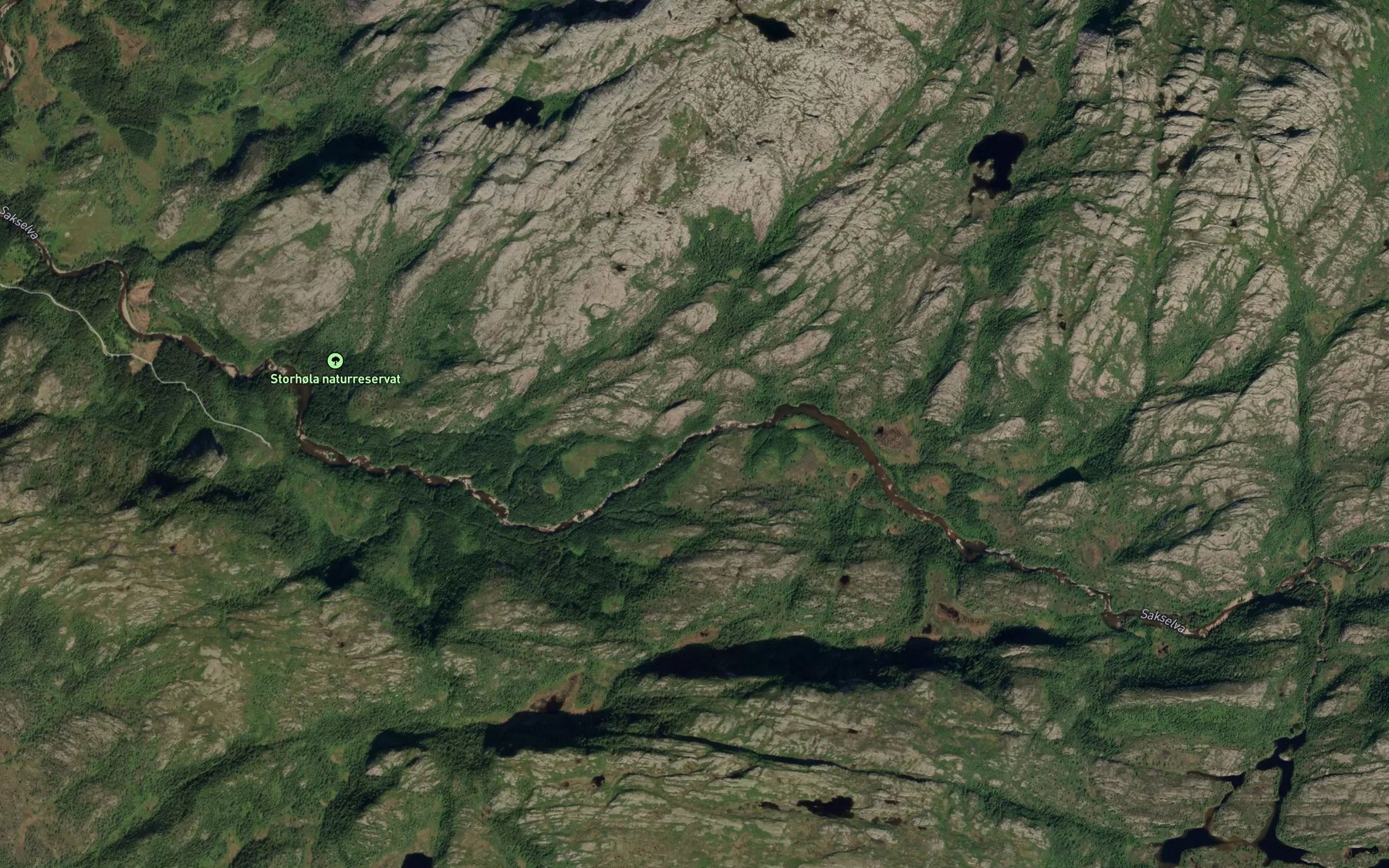 Satellite map of the Storfossen