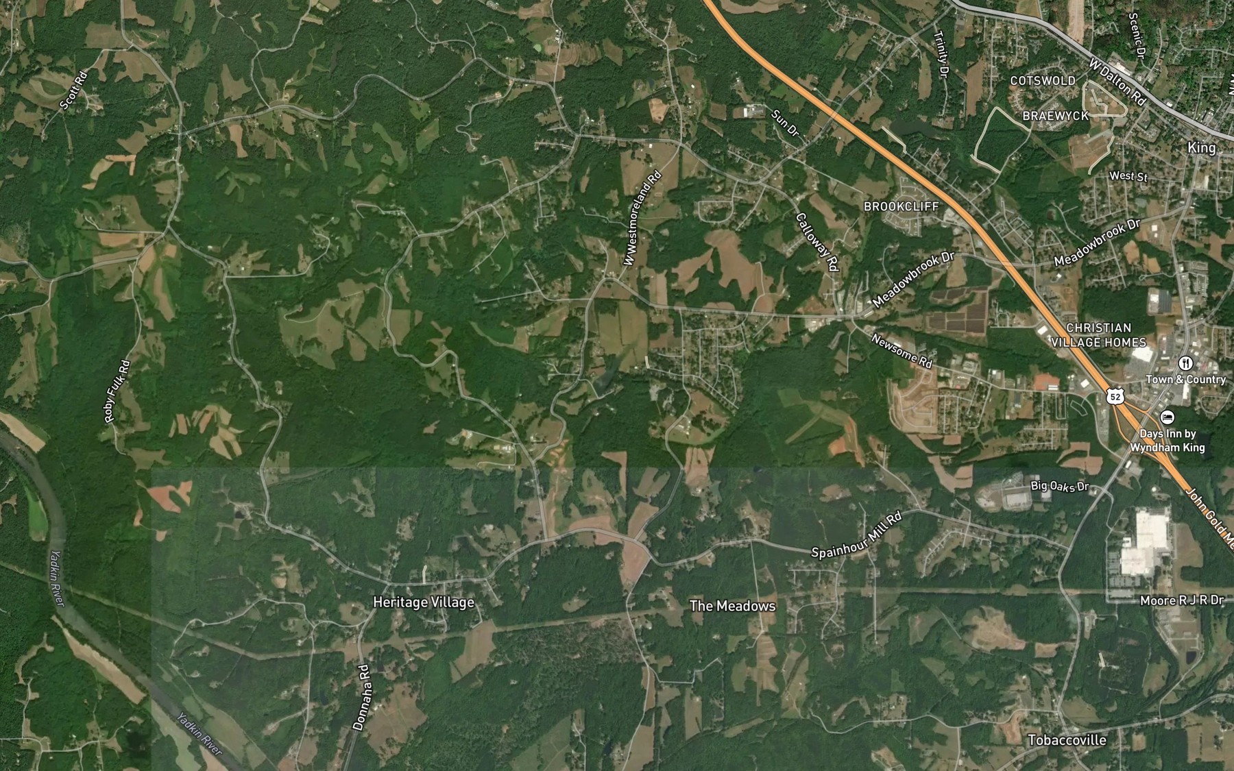 Satellite map of the Lilly Lake
