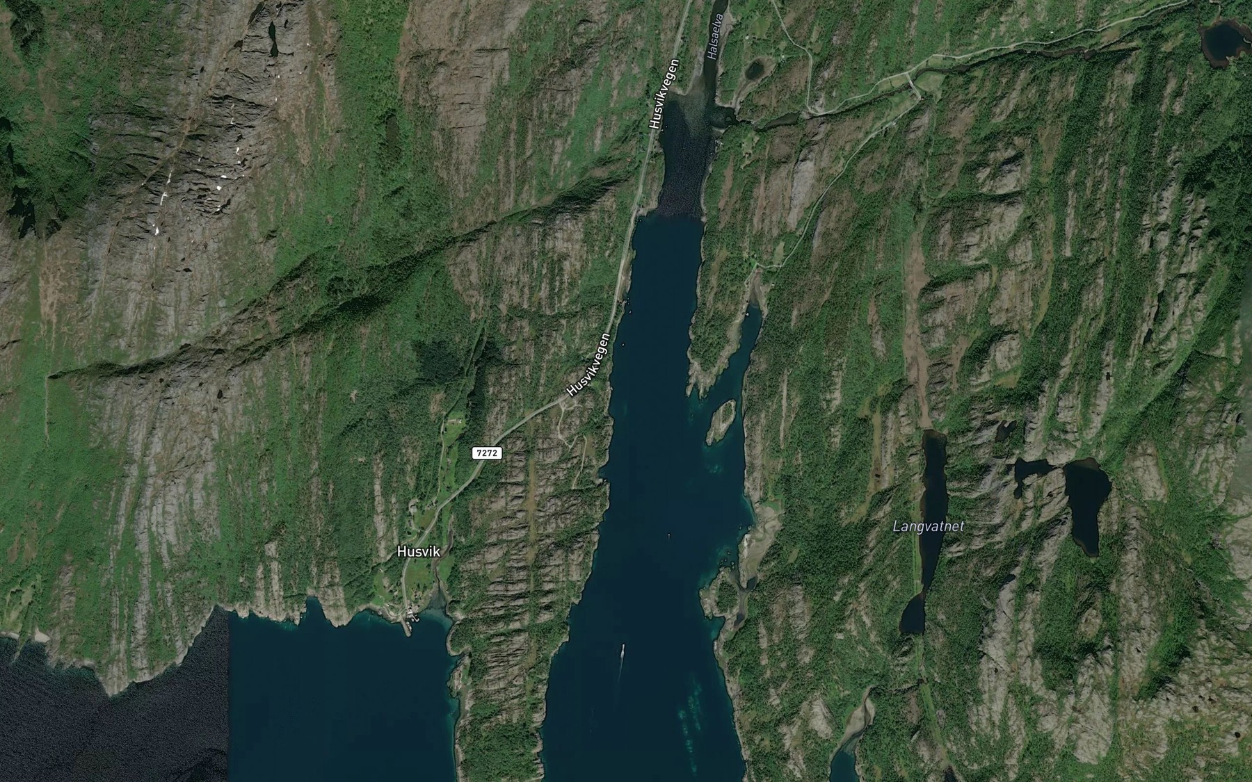 Satellite map of the Halsan
