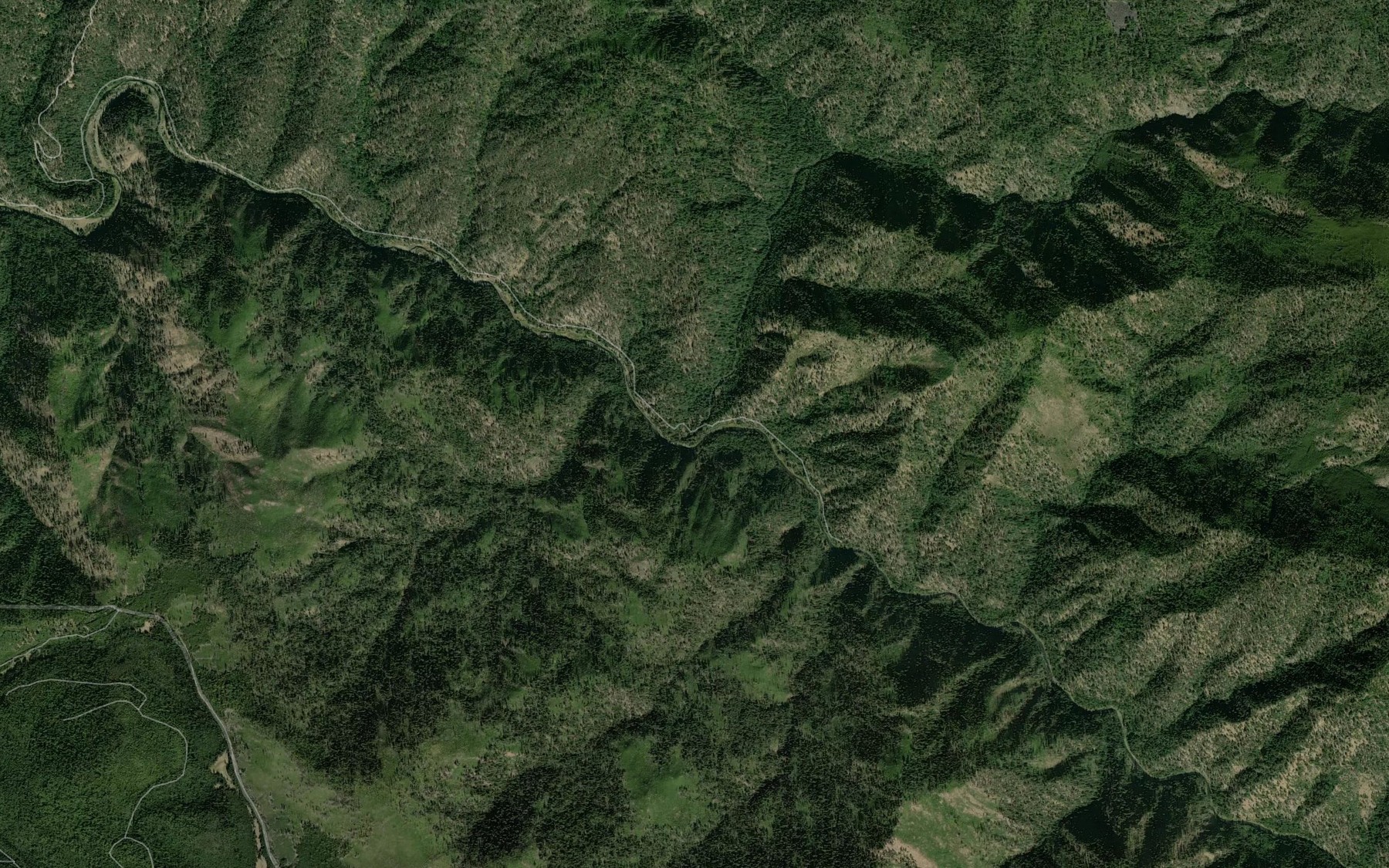 Satellite map of the Big Creek