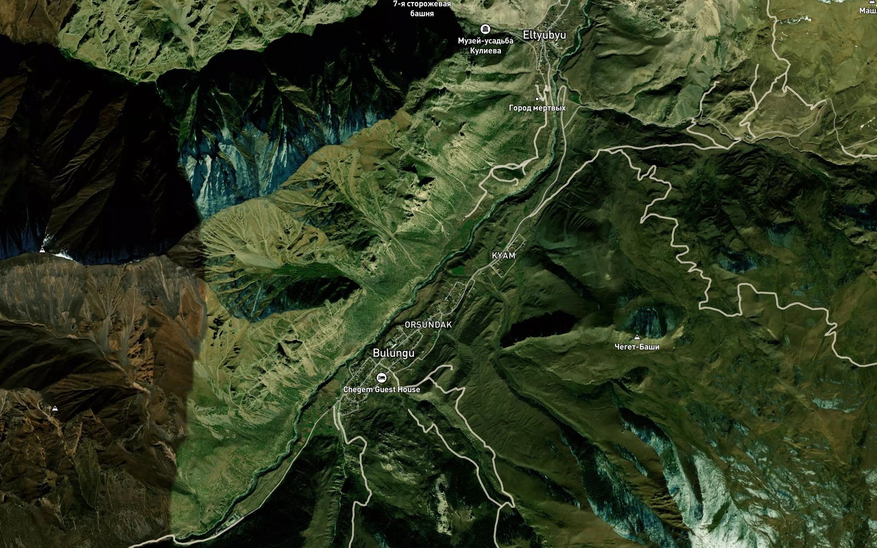 Satellite map of the Kamsu