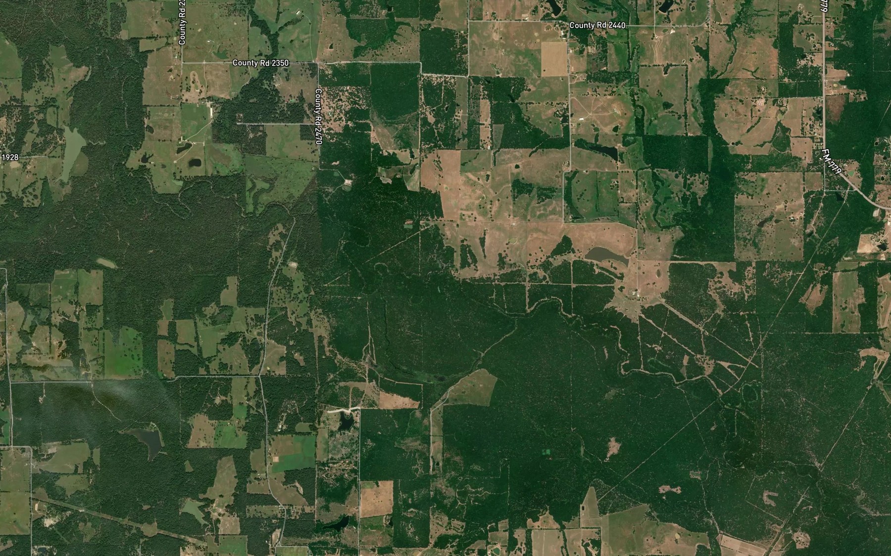 Satellite map of the Davis Branch