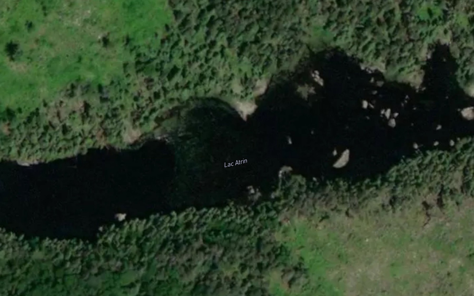 Satellite map of the Lac Atrin