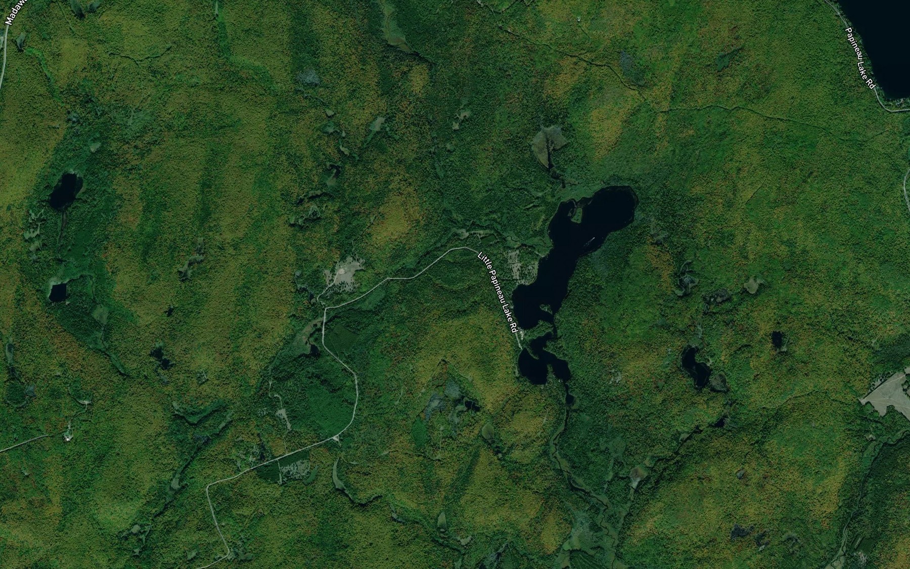 Satellite map of the Hawk Creek