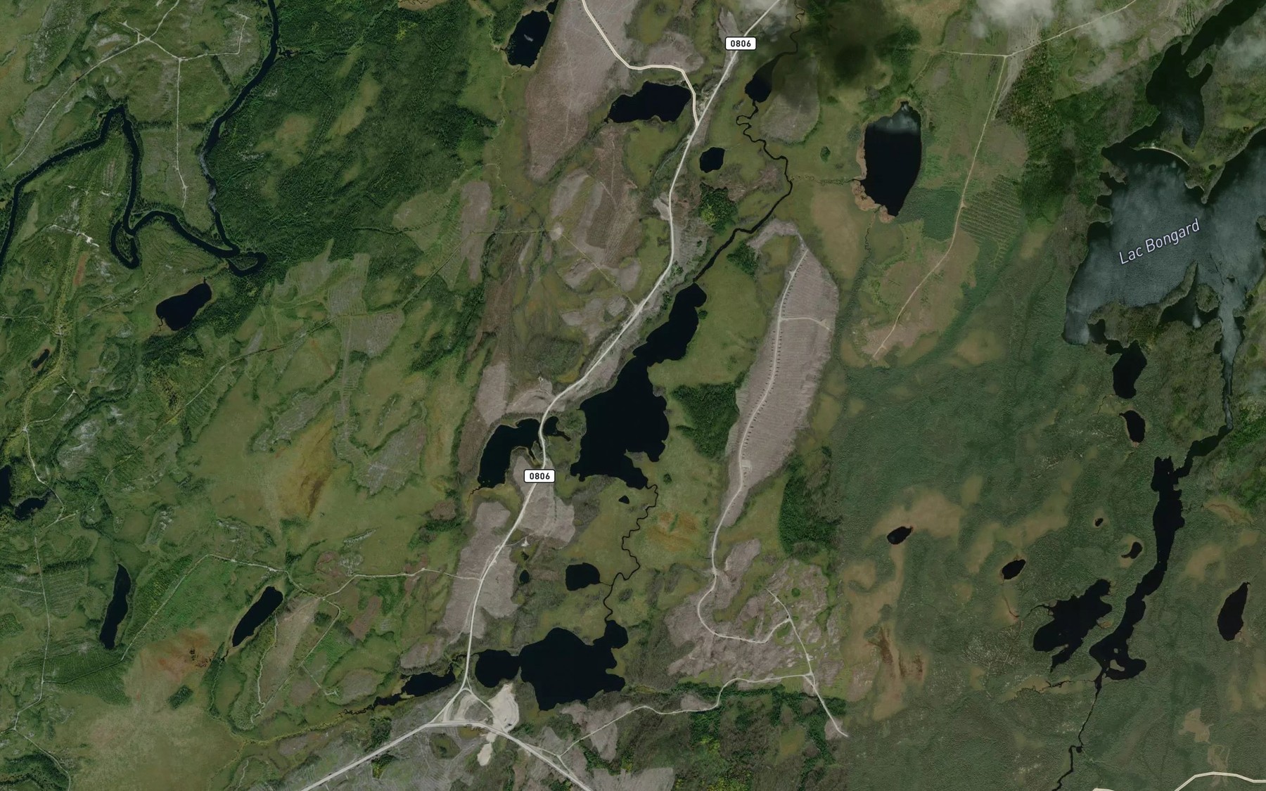 Satellite map of the Lac Roy