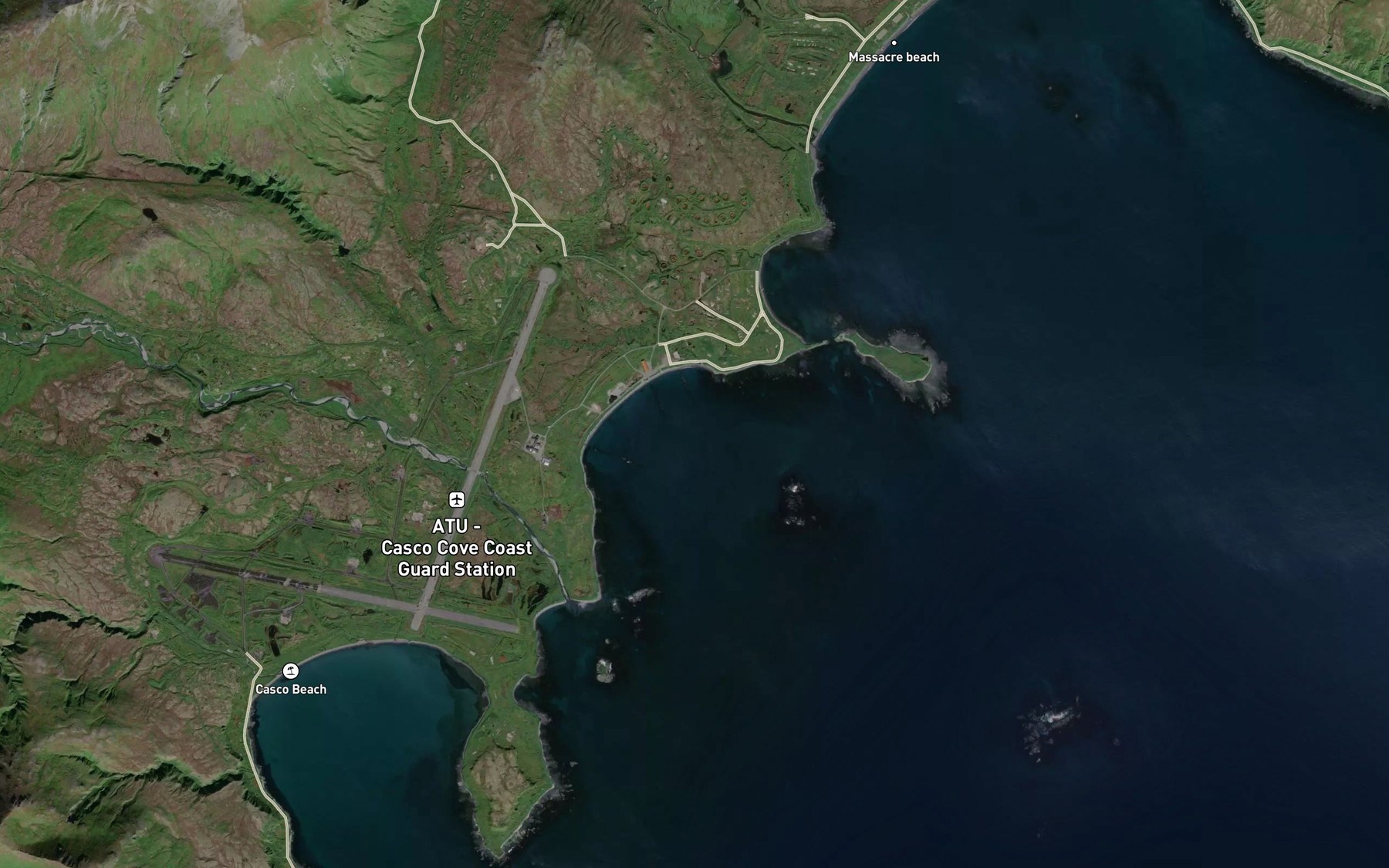Satellite map of the Pyramid Cove