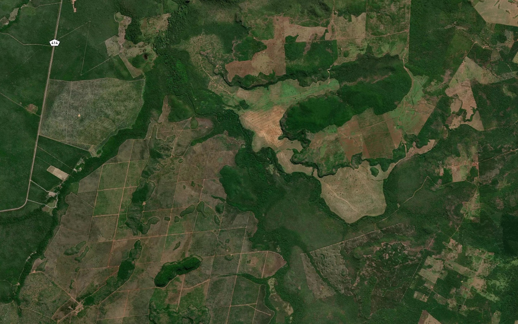 Satellite map of the Ribeirao Manga