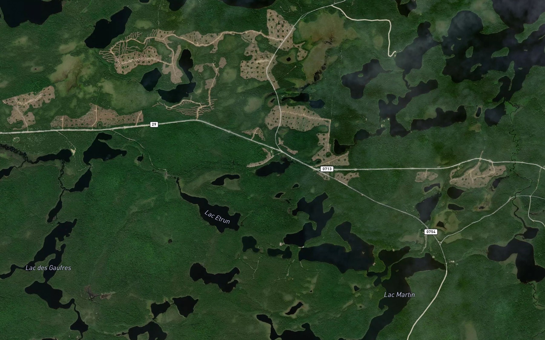 Satellite map of the Lac Zittel