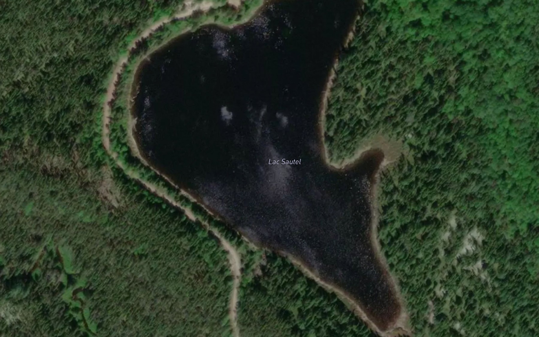 Satellite map of the Lac Sautel