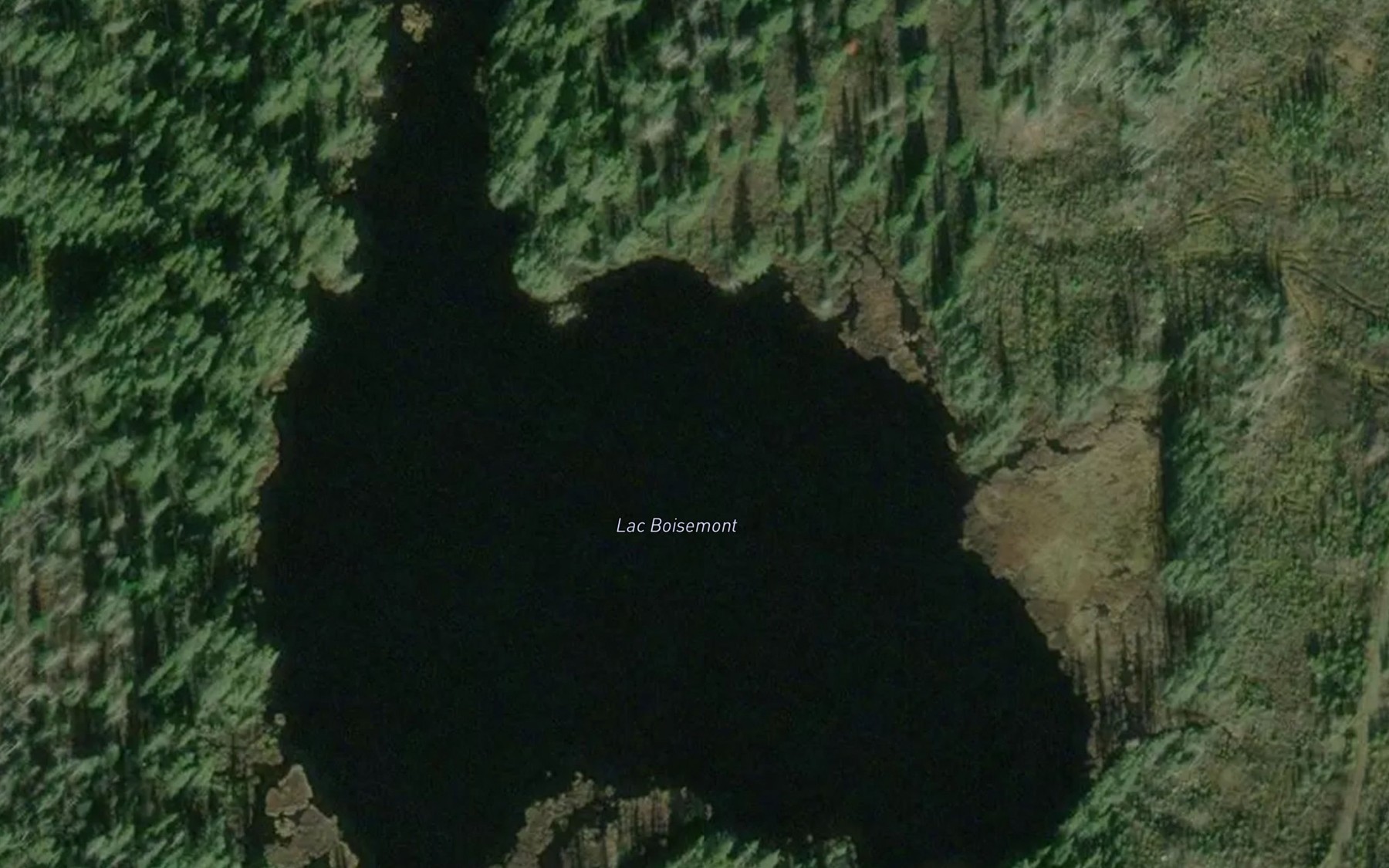 Satellite map of the Lac Boisemont