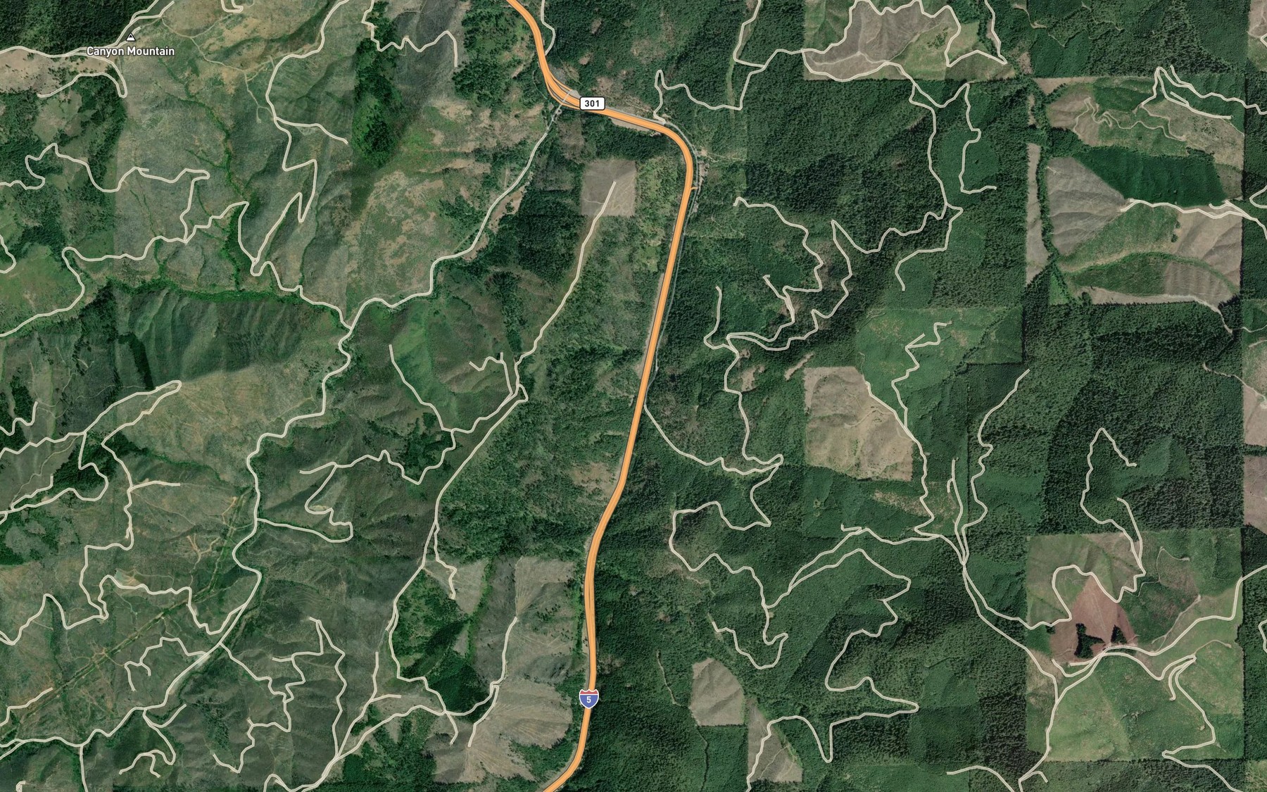 Satellite map of the Turkey Creek