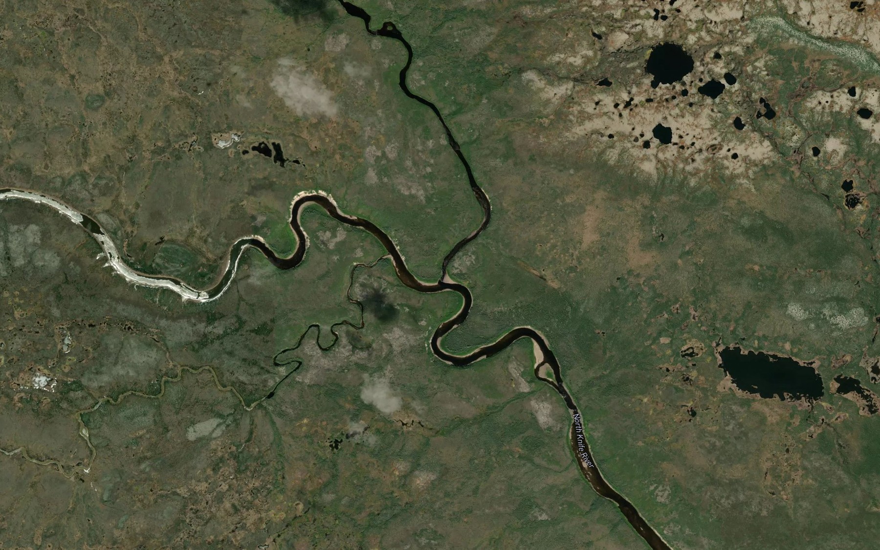 Satellite map of the Dechanhooledezay River