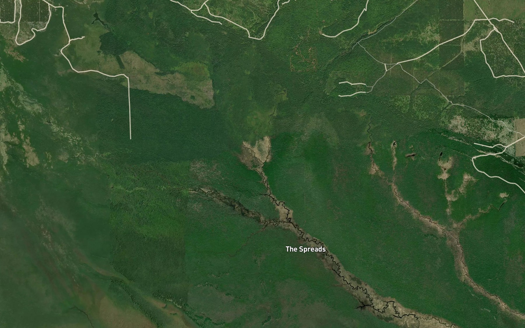 Satellite map of the Spring Creek