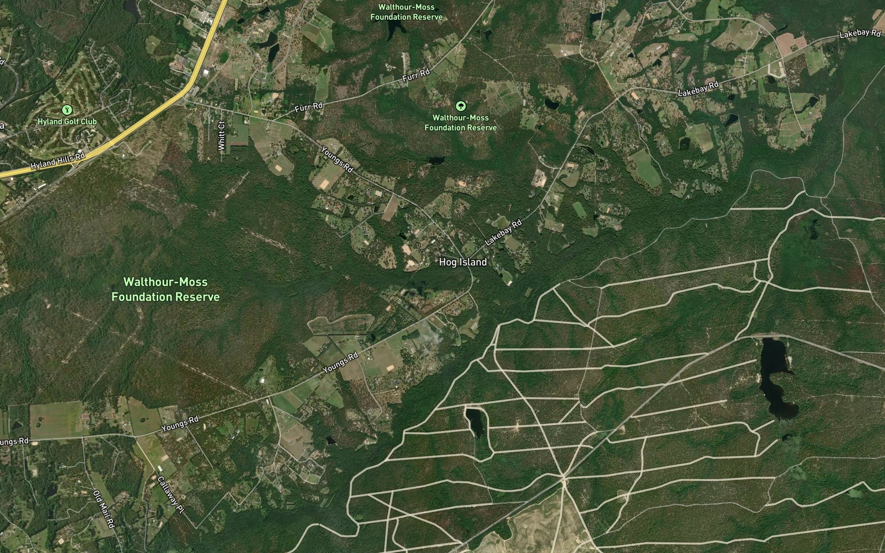 Satellite map of the Lake Bay